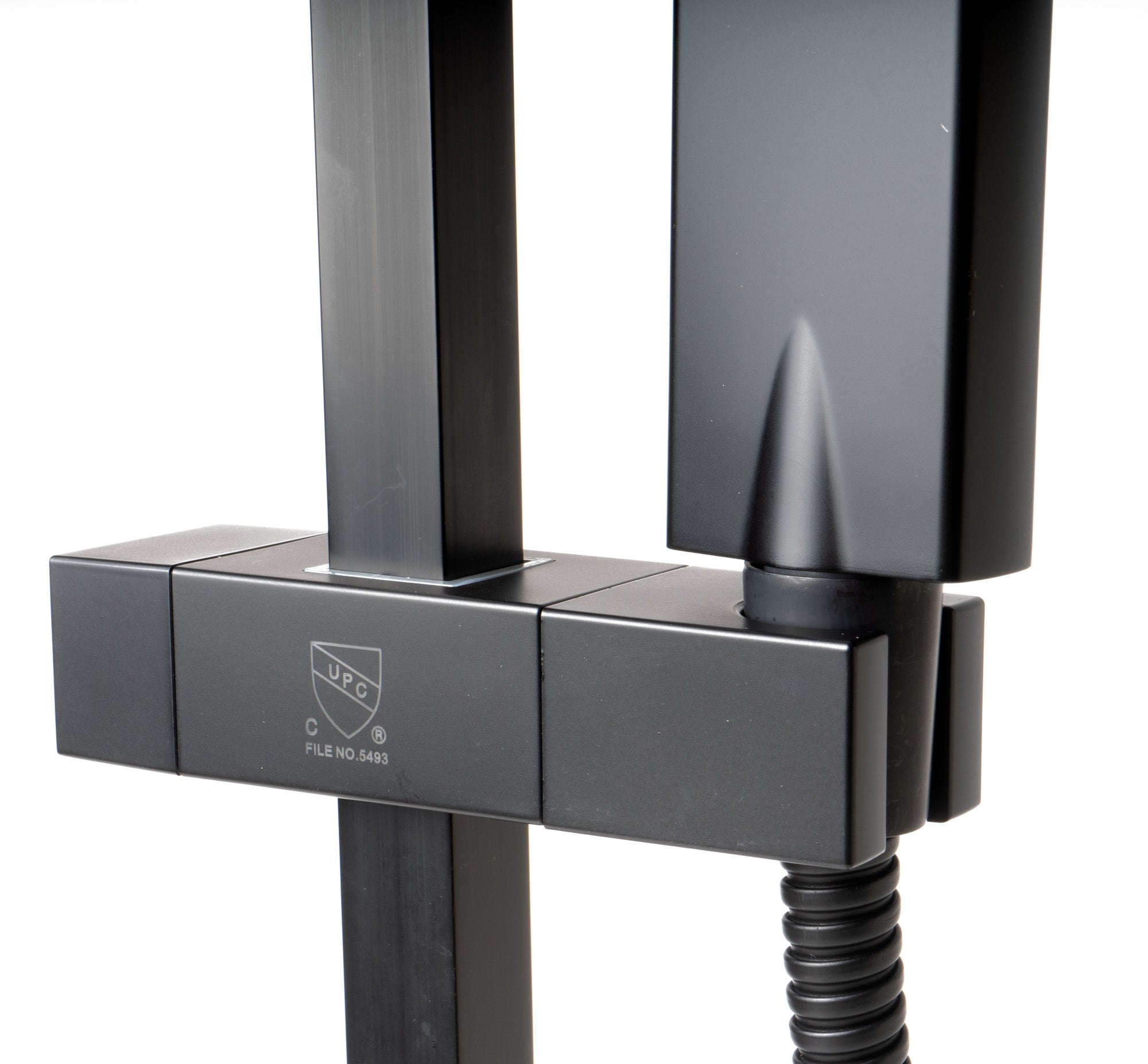 ALFI AB7606-BM Black Matte Square Sliding Rail Hand Shower Set