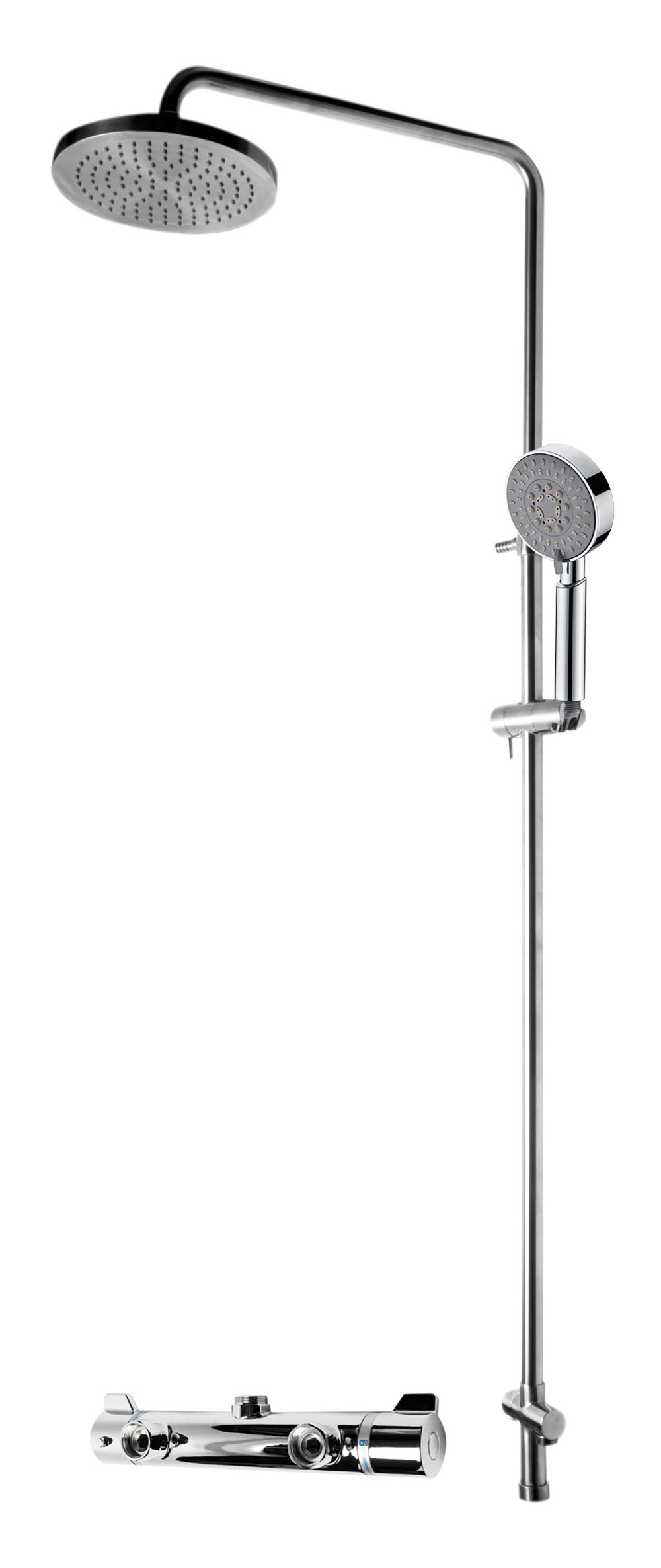ALFI AB2867-PC Polished Chrome Round Style Thermostatic Exposed Shower Set