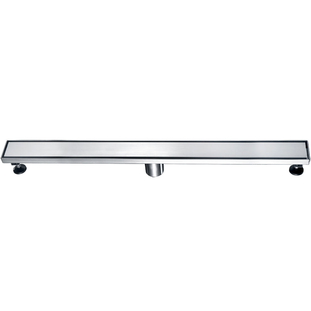 ALFI ABLD32B-BSS 32" Modern Brushed Stainless Steel Linear Shower Drain with Solid Cover