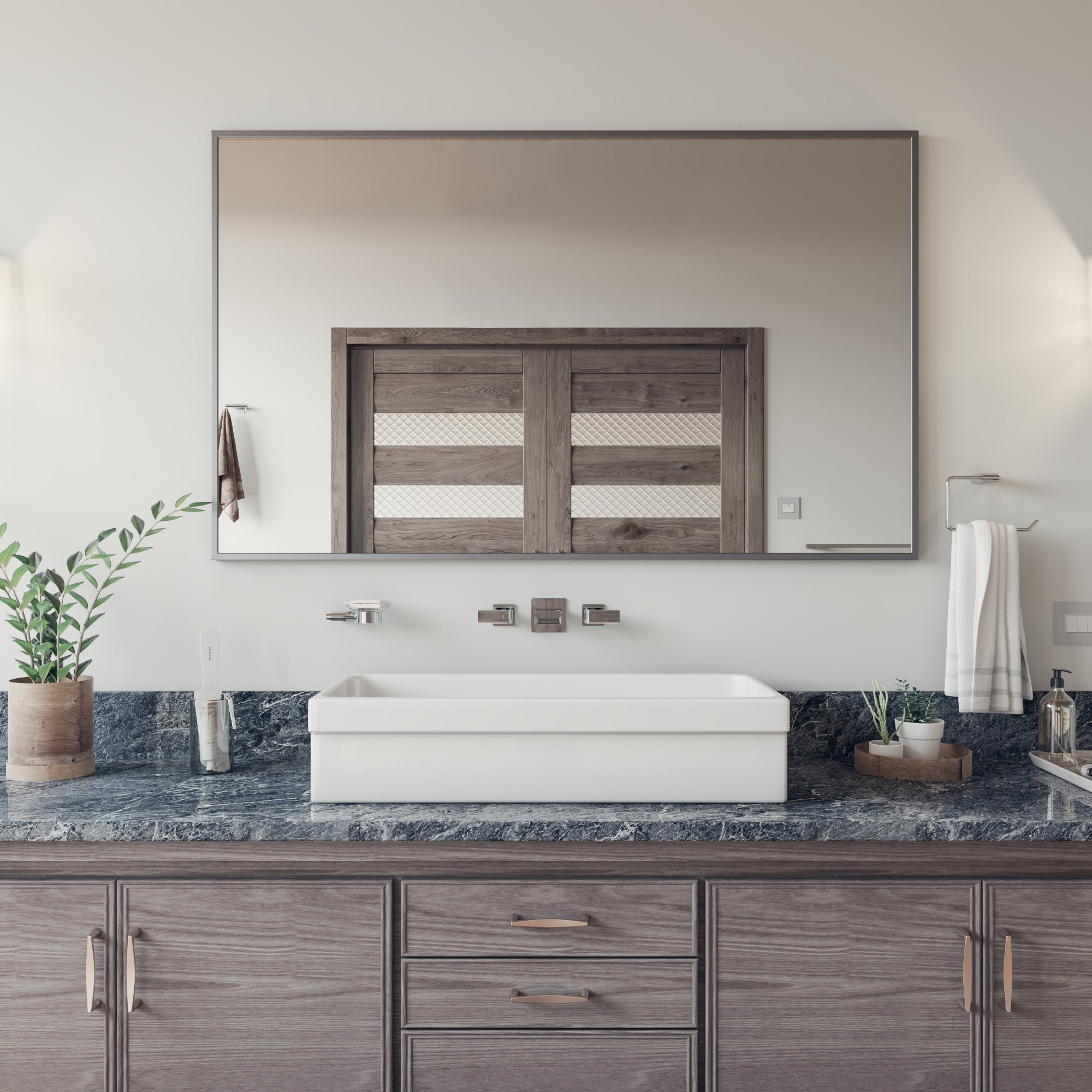 ALFI AB36TR  36" White Above Mount Fireclay Bath Trough Sink