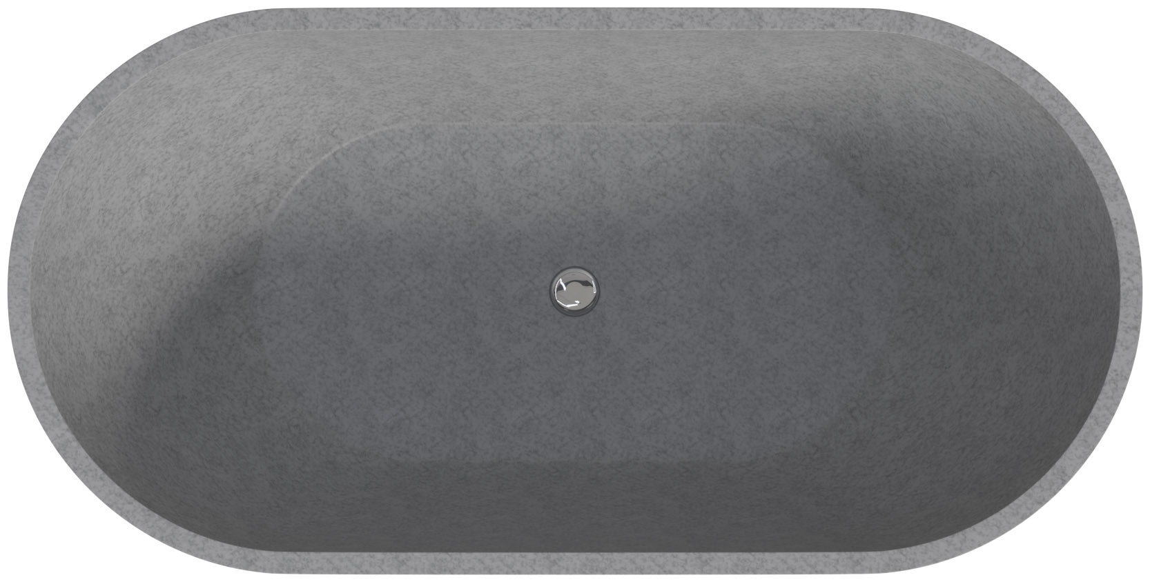 ALFI ABCO59TUB 59" Solid Concrete Oval Freestanding Bathtub