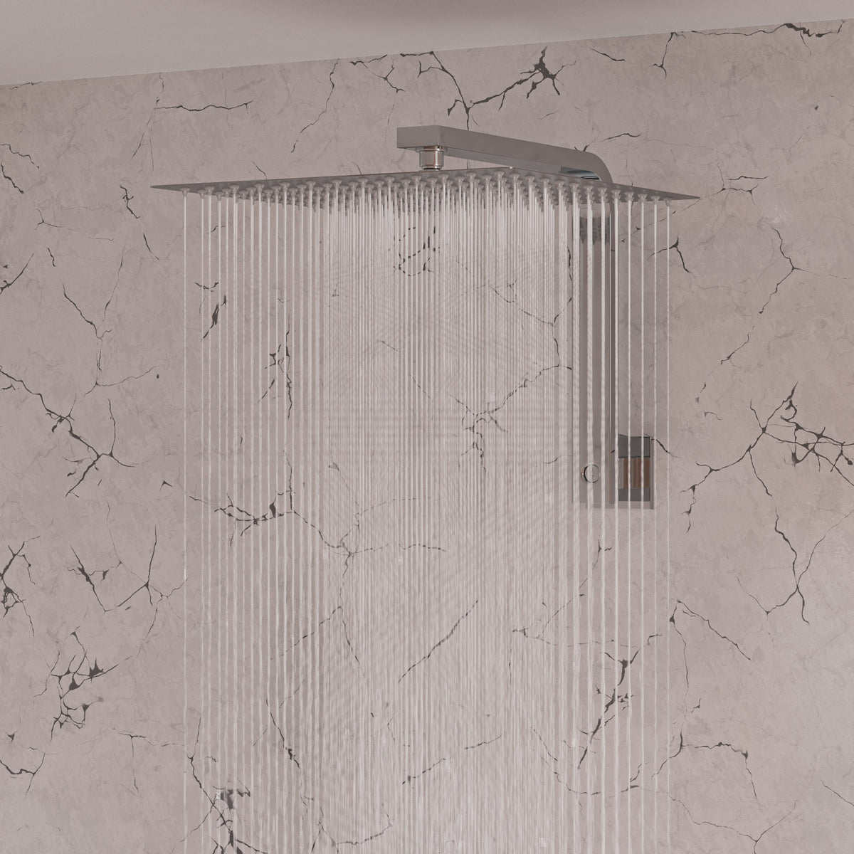 ALFI RAIN12S-BSS Solid Brushed Stainless Steel 12" Square Ultra Thin Rain Shower Head