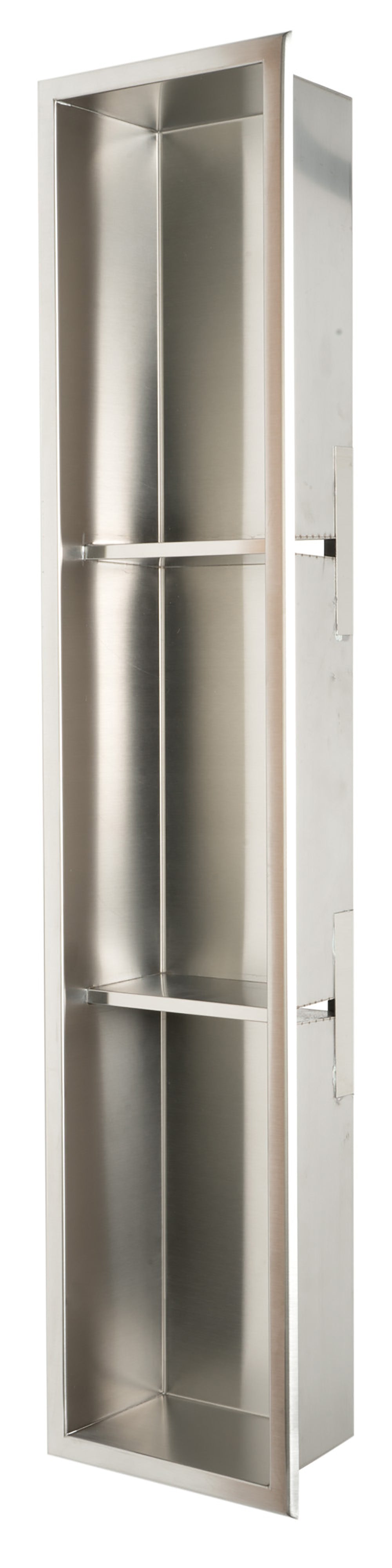 ALFI ABN0836-BSS 8 x 36 Brushed Stainless Steel Vertical Triple Shelf Bath Shower Niche