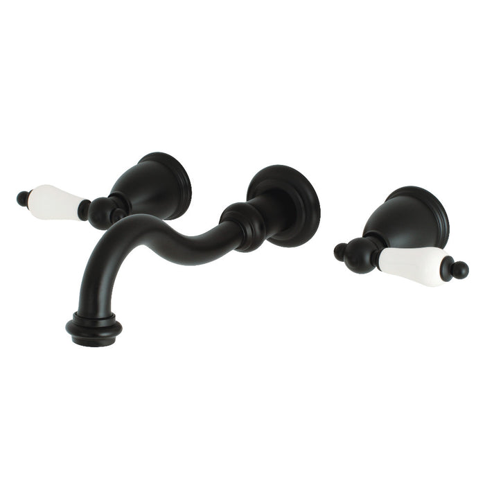 Kingston Brass KS3020PL Restoration Two-Handle Wall Mount Roman Tub Faucet, Matte Black