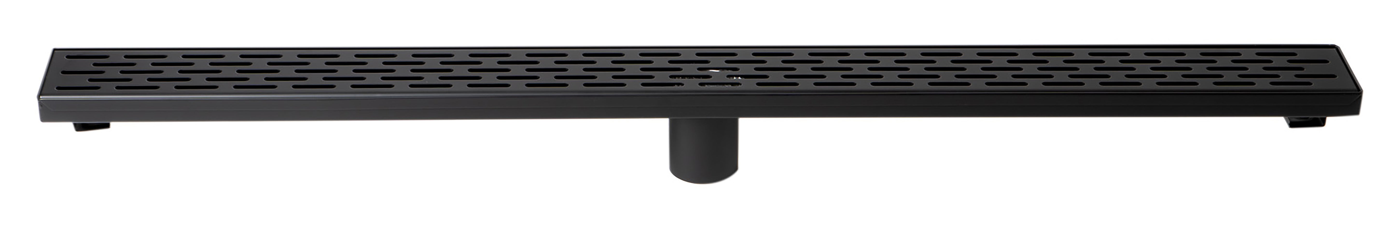 ALFI ABLD36C-BM 36" Black Matte Stainless Steel Linear Shower Drain with Groove Holes