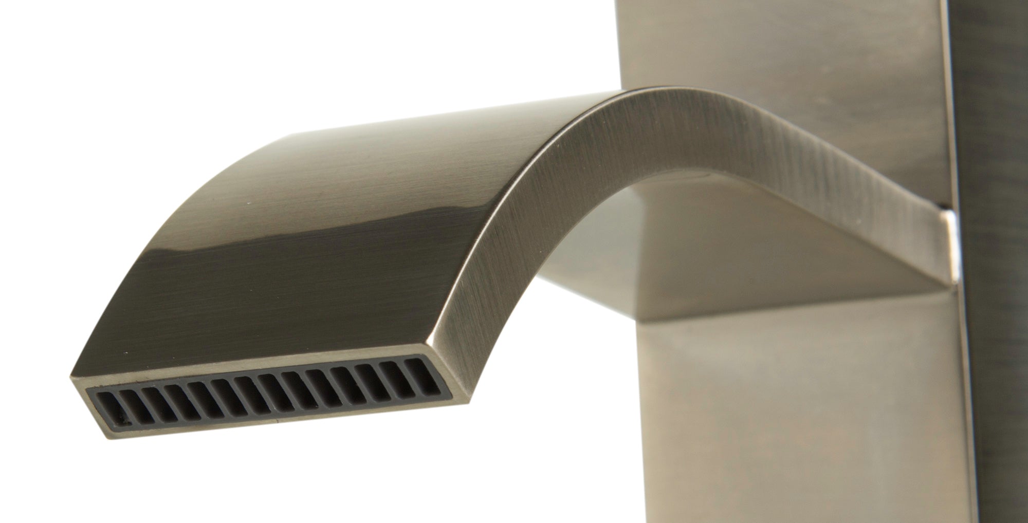 ALFI AB1158-BN Tall Brushed Nickel Tall Square Body Curved Spout Single Lever Bathroom Faucet