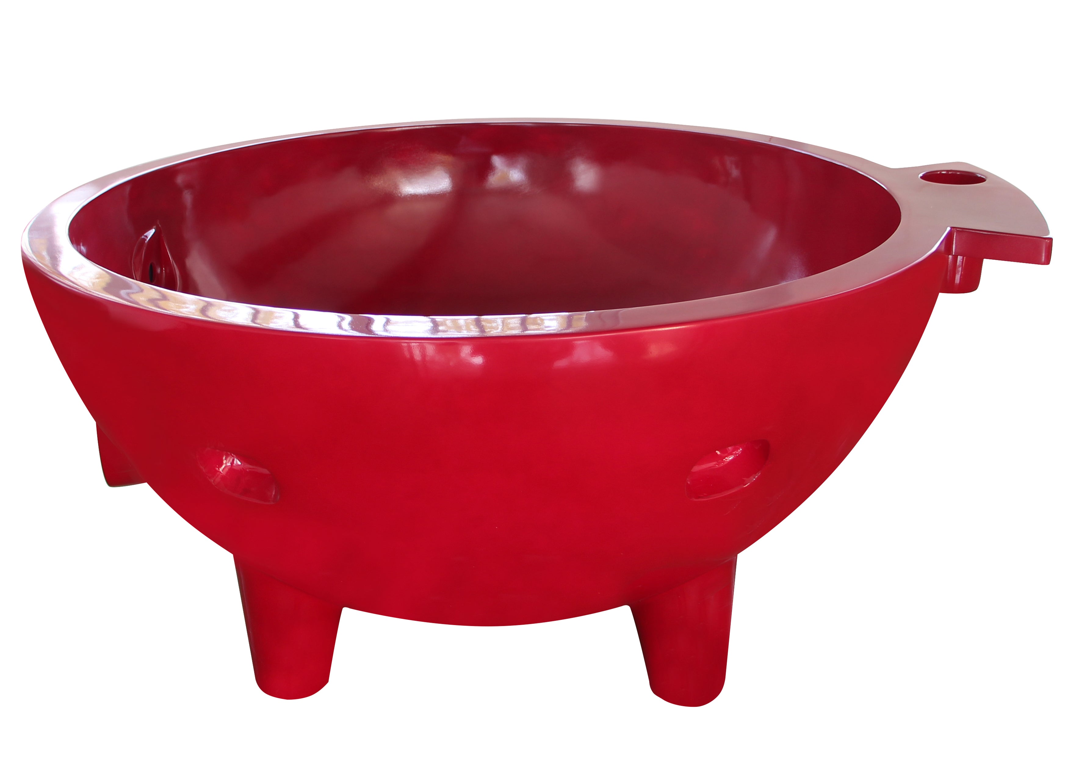 ALFI Red Wine FireHotTub The Round Fire Burning Portable Outdoor Hot Bath Tub