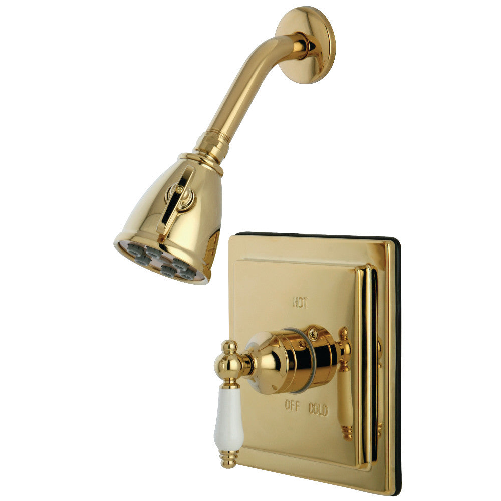 Kingston Brass VB8652PLSO Victorian Single-Handle Pressure Balanced Shower Faucet, Polished Brass