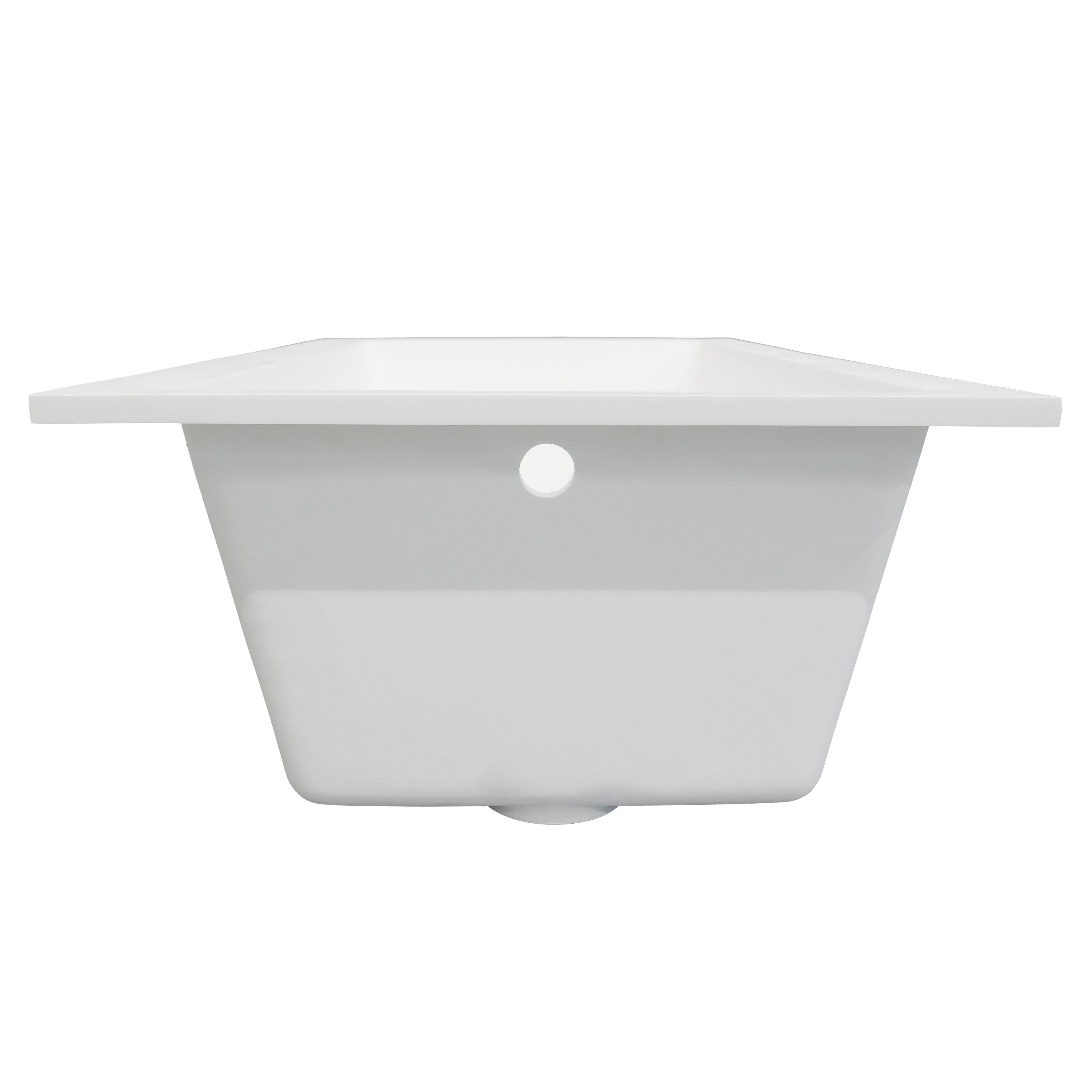 ALFI AB9933S White Resin Solid Surface 59" Rectangular Drop In Bathtub