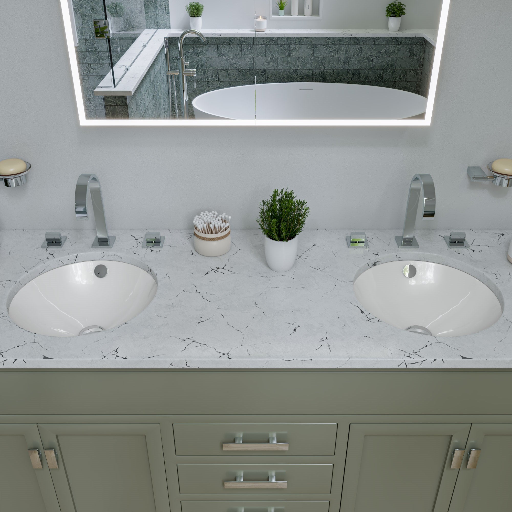ALFI ABC601 White 17" Round Undermount Ceramic Sink