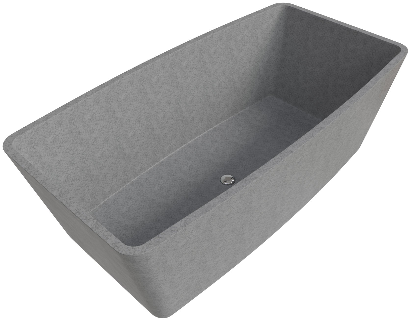 ALFI ABCO71TUB 71" Solid Concrete Rectangular Freestanding Bathtub