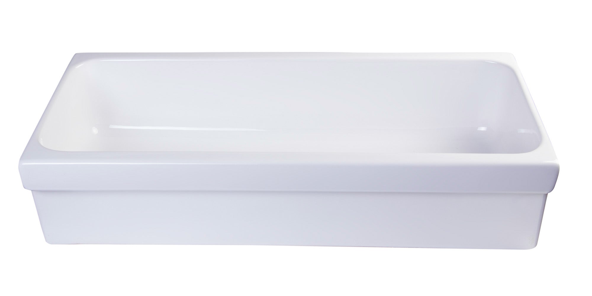 ALFI AB36TR  36" White Above Mount Fireclay Bath Trough Sink