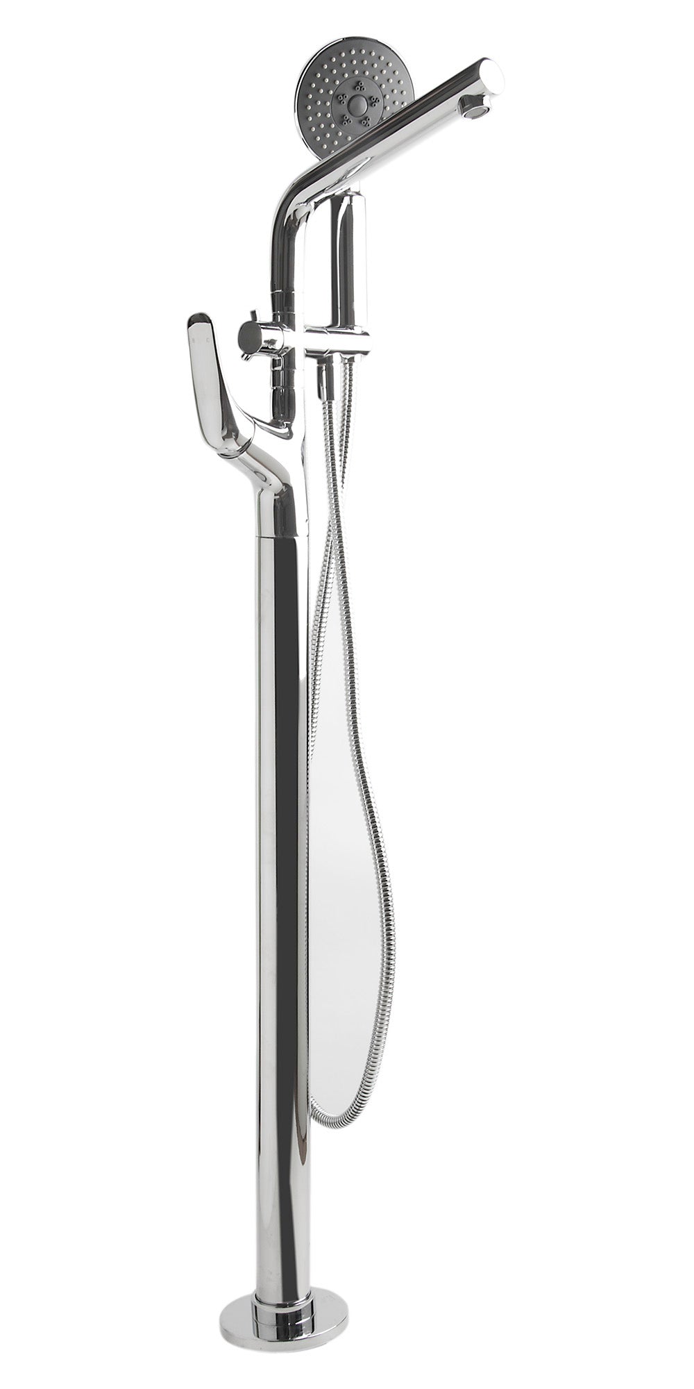 ALFI AB2758-PC Polished Chrome Floor Mounted Tub Filler + Mixer /w additional Hand Held Shower Head
