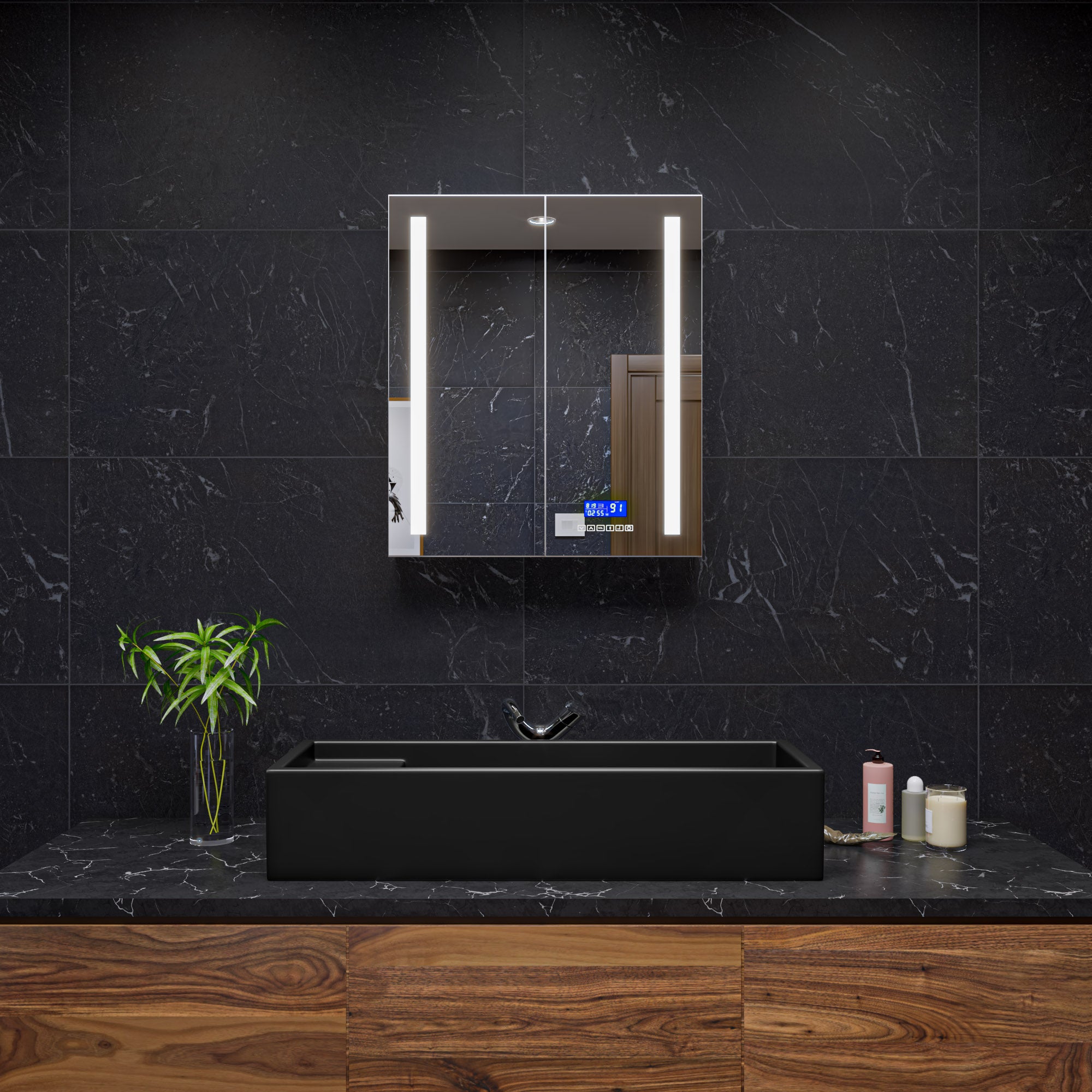 ALFI AB39TRBM 39" Black Matte Above Mount Fireclay Bathroom Trough Sink