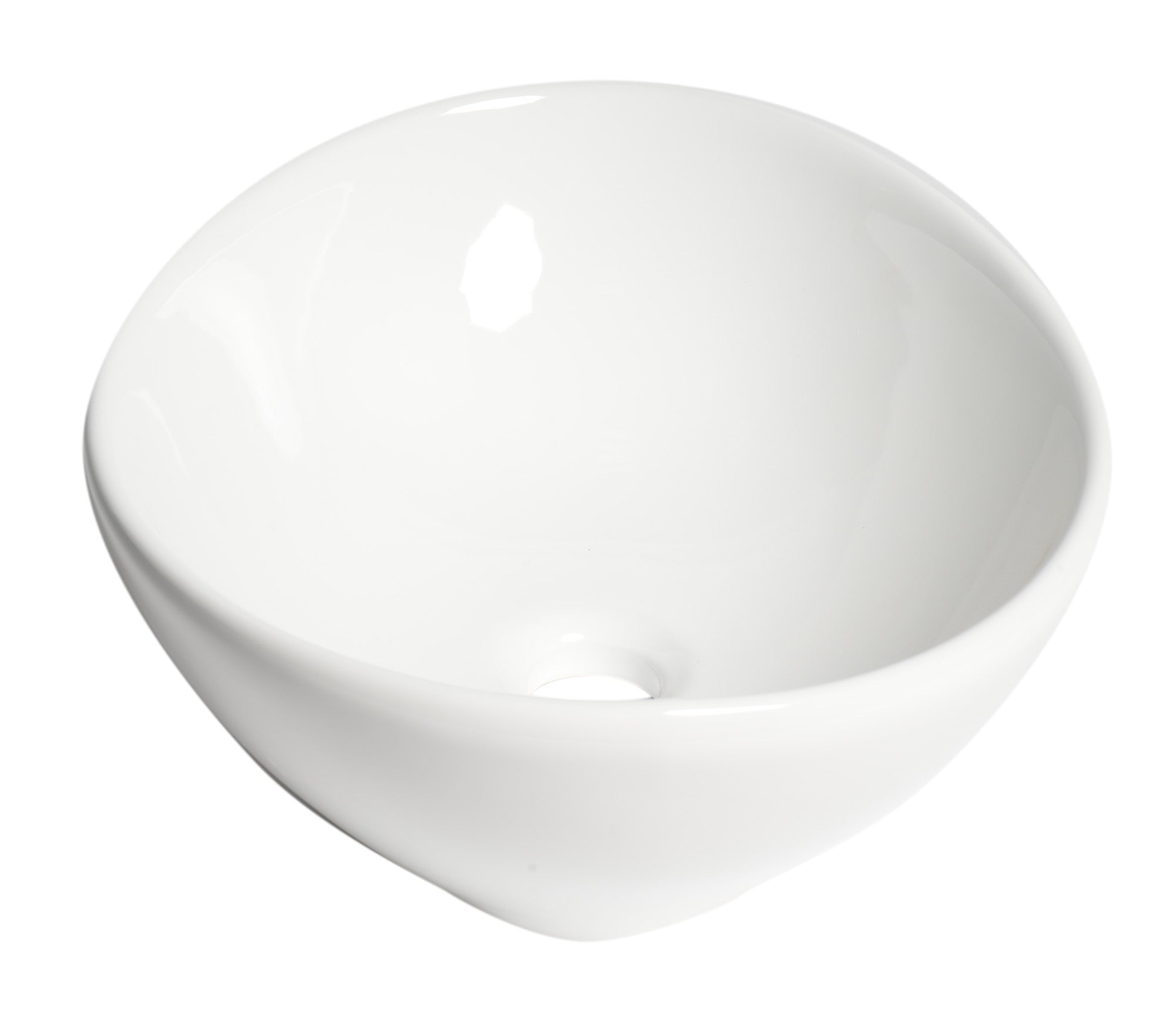 ALFI ABC913 White 16" Egg Shape Above Mount Ceramic Sink