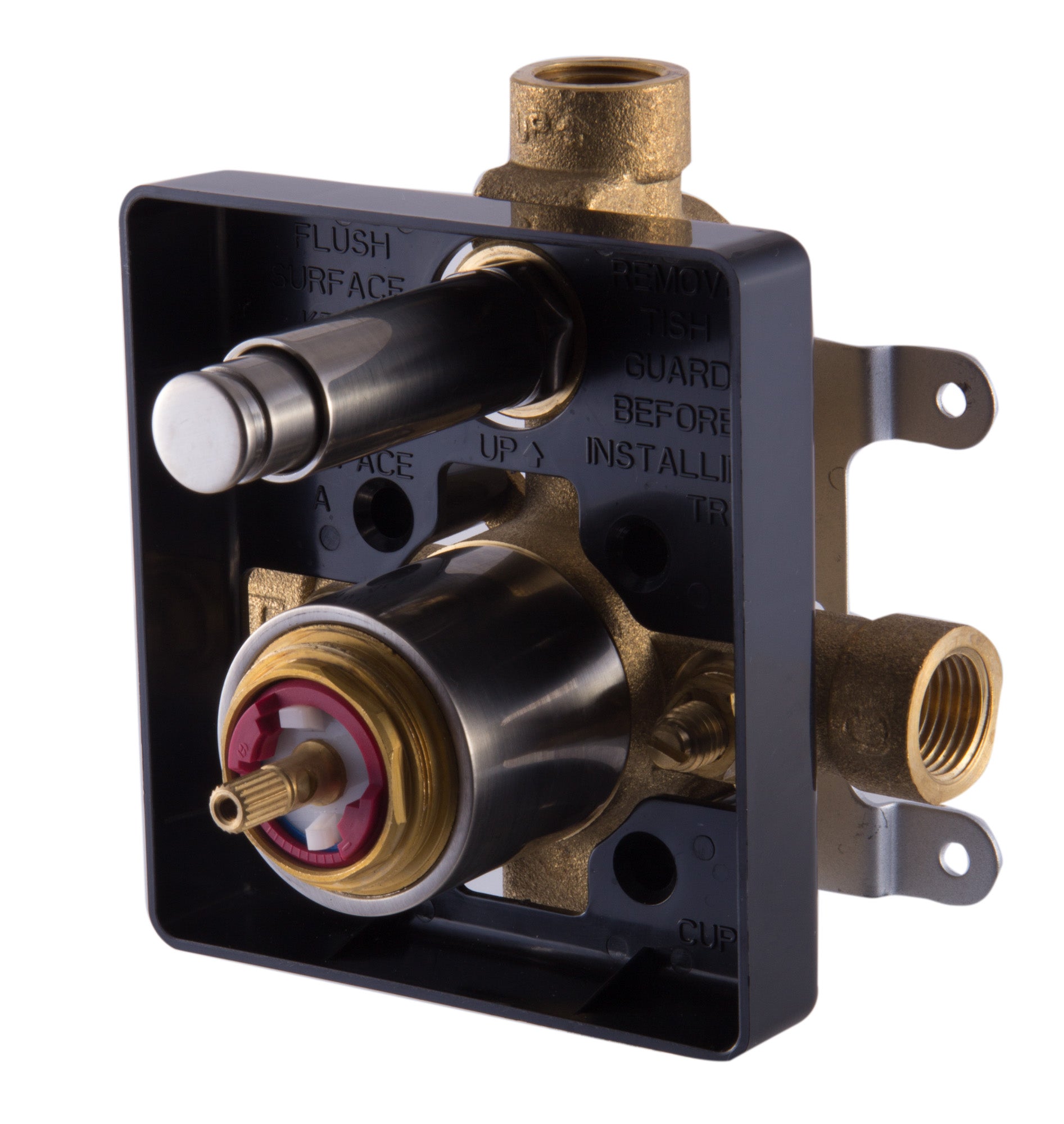 ALFI AB6801-BN Brushed Nickel Modern Square Pressure Balanced Shower Mixer with Diverter