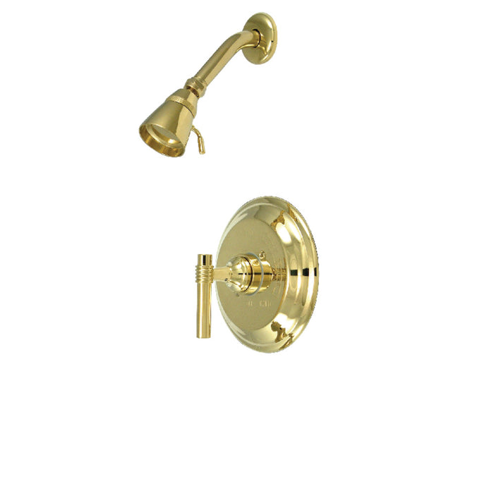 Kingston Brass KB2632MLSO Milano Single-Handle Pressure Balanced Shower Faucet, Polished Brass