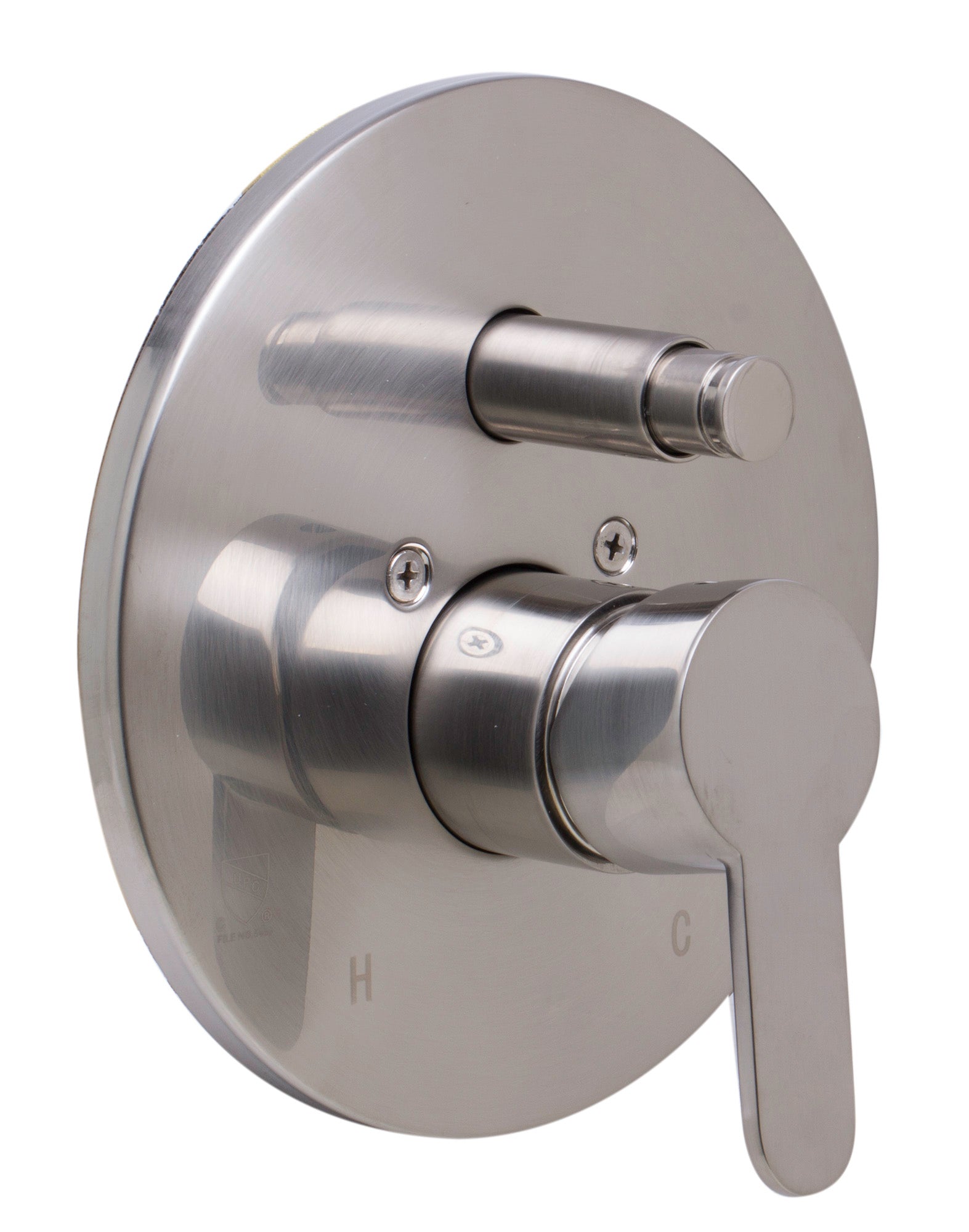ALFI AB3101-BN Brushed Nickel Shower Valve Mixer with Rounded Lever Handle and Diverter