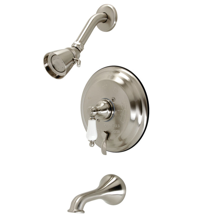 Kingston Brass KB36380PL Restoration Single-Handle Pressure Balanced Tub and Shower Faucet, Brushed Nickel