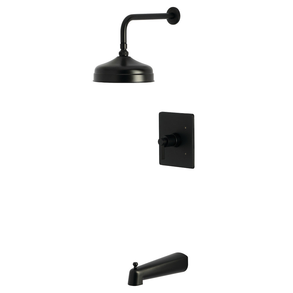 Kingston Brass KB6340NDL NuvoFusion Single-Handle Pressure Balanced Tub and Shower Faucet, Matte Black