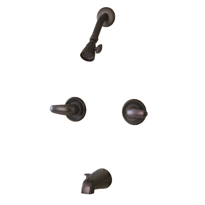 Kingston Brass KB245LL Legacy Double-Handle Tub and Shower Faucet, Oil Rubbed Bronze