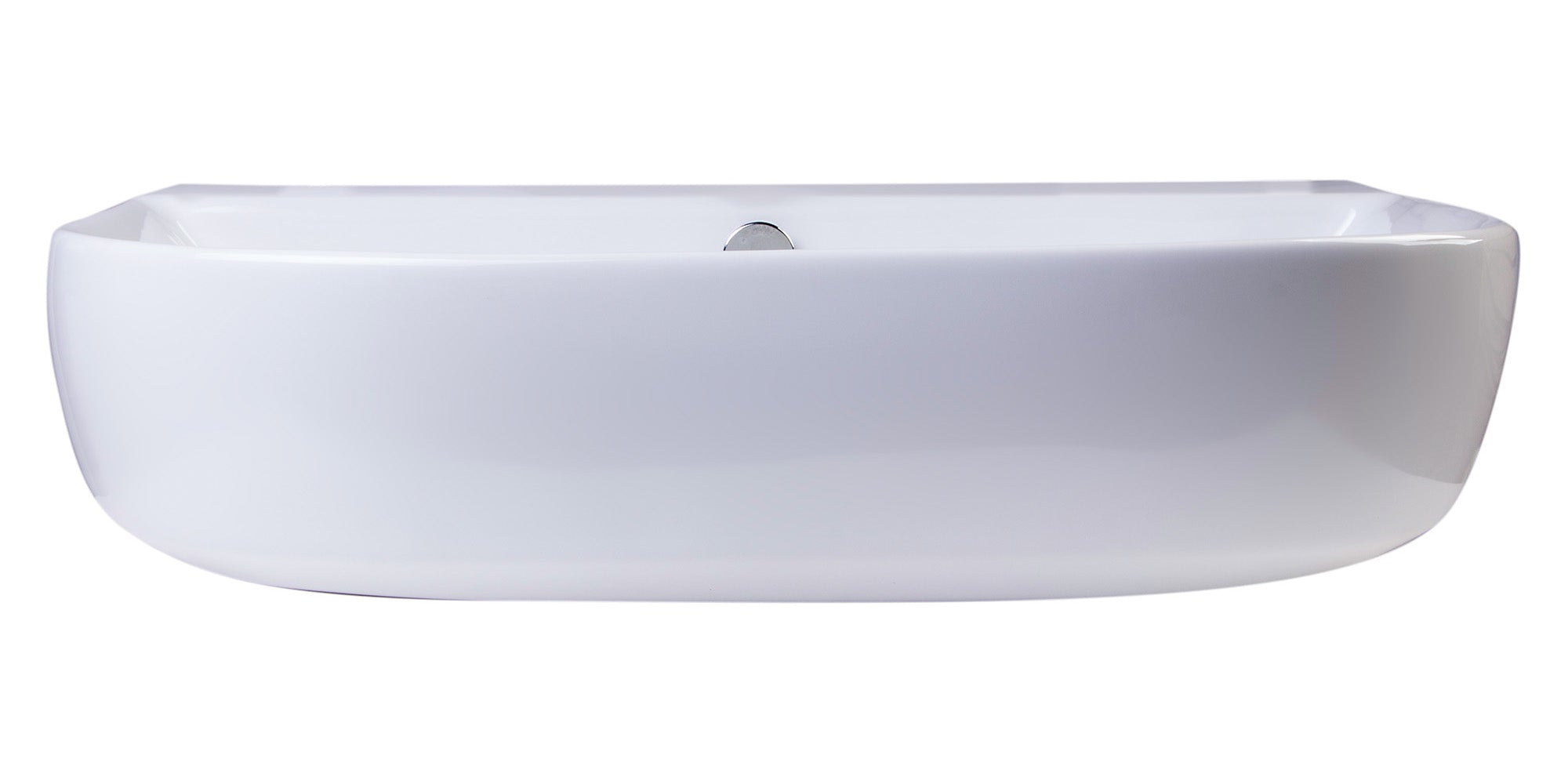ALFI AB111  24" White D-Bowl Porcelain Wall Mounted Bath Sink