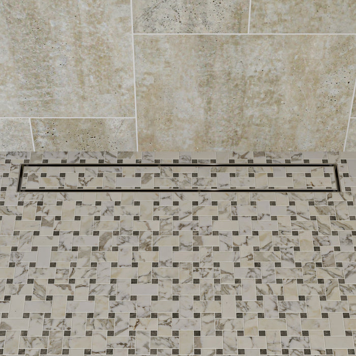 ALFI ABLD24A 24" Long Modern Stainless Steel Linear Shower Drain w/o Cover