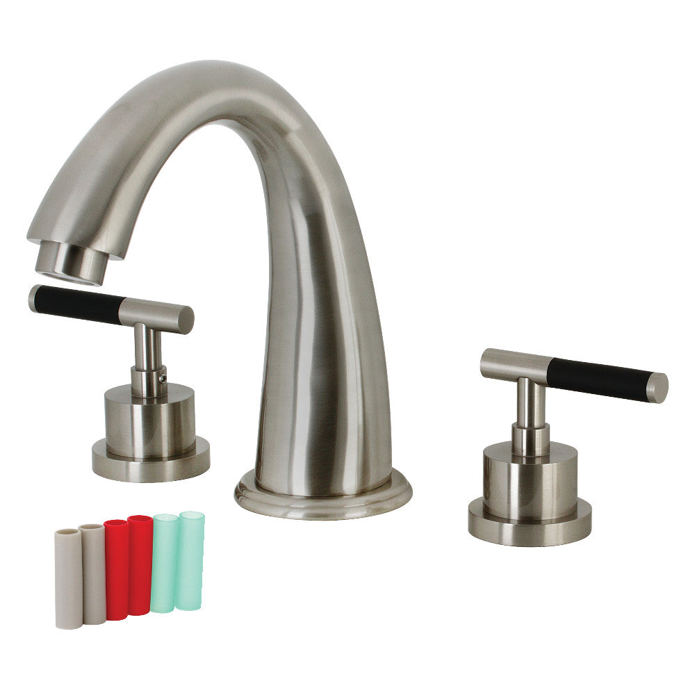 Kingston Brass KS2368CKL Kaiser Two-Handle Deck Mount Roman Tub Faucet, Brushed Nickel
