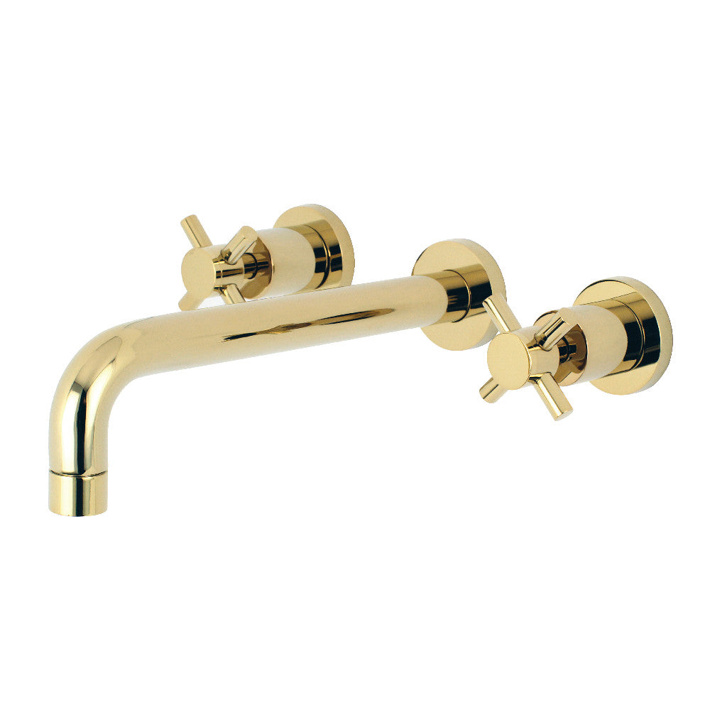 Kingston Brass KS8022DX Concord Two-Handle Wall Mount Roman Tub Faucet, Polished Brass