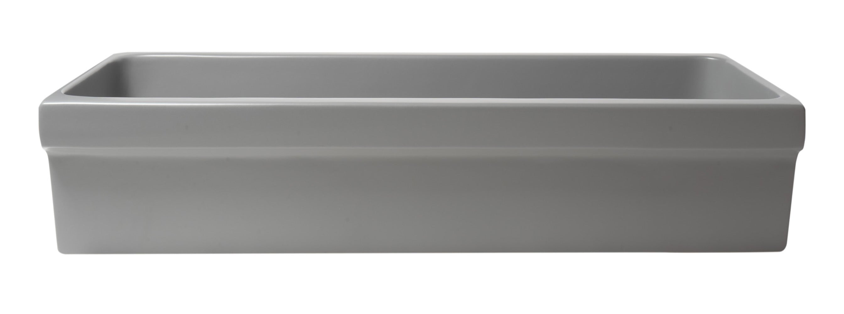 ALFI AB36TRGM 36" Grey Matte Above Mount Fireclay Bathroom Trough Sink