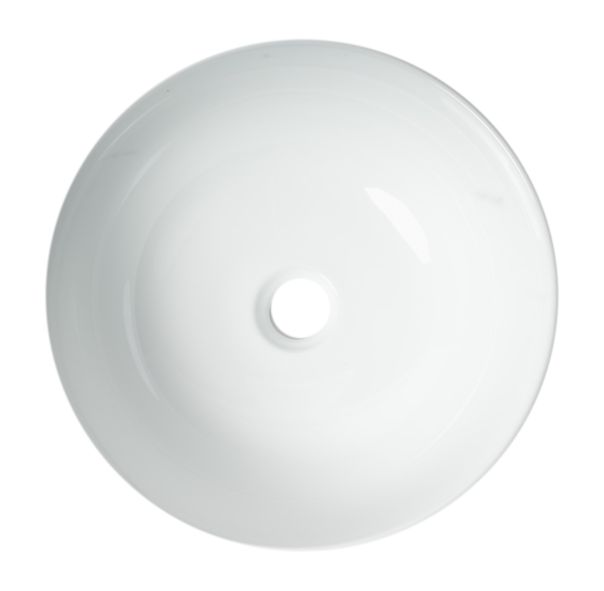 ALFI ABC906 Black & White 15" Round Vessel Above Mount Ceramic Sink