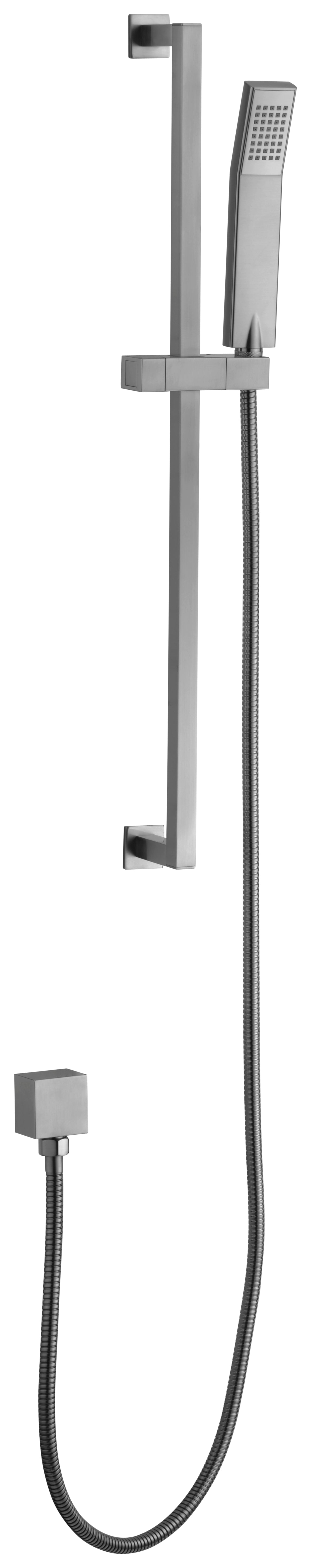 ALFI AB7606-BN Brushed Nickel Sliding Rail Hand Held Shower Head Set with Hose