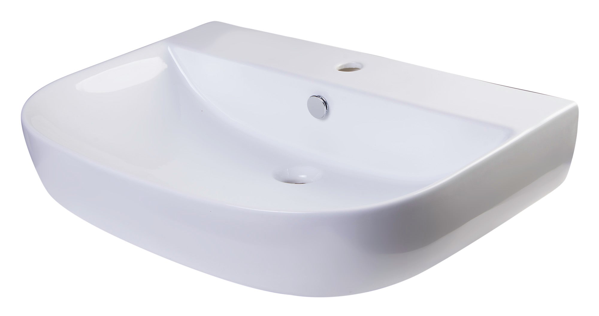 ALFI AB112  28" White D-Bowl Porcelain Wall Mounted Bath Sink