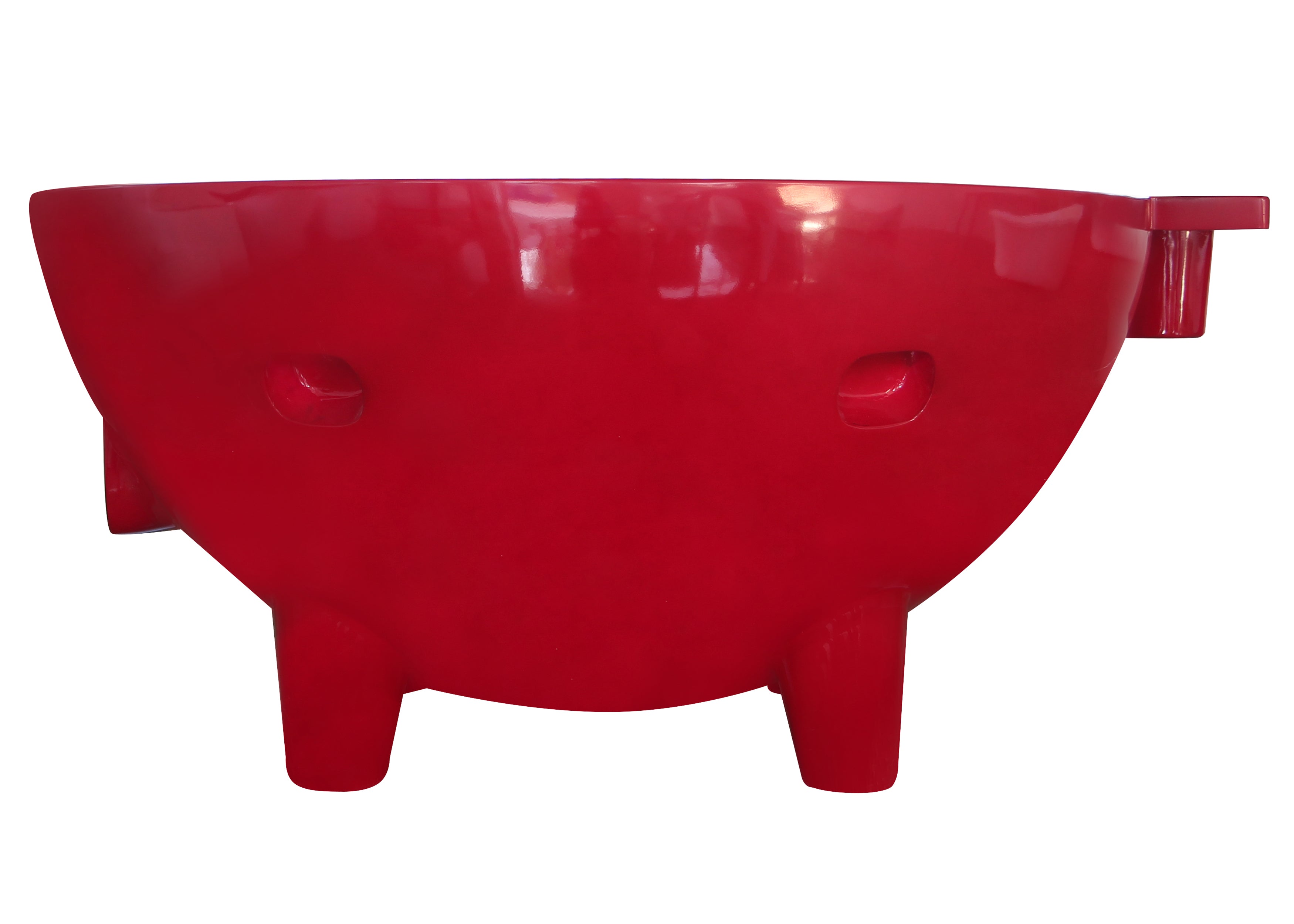 ALFI Red Wine FireHotTub The Round Fire Burning Portable Outdoor Hot Bath Tub
