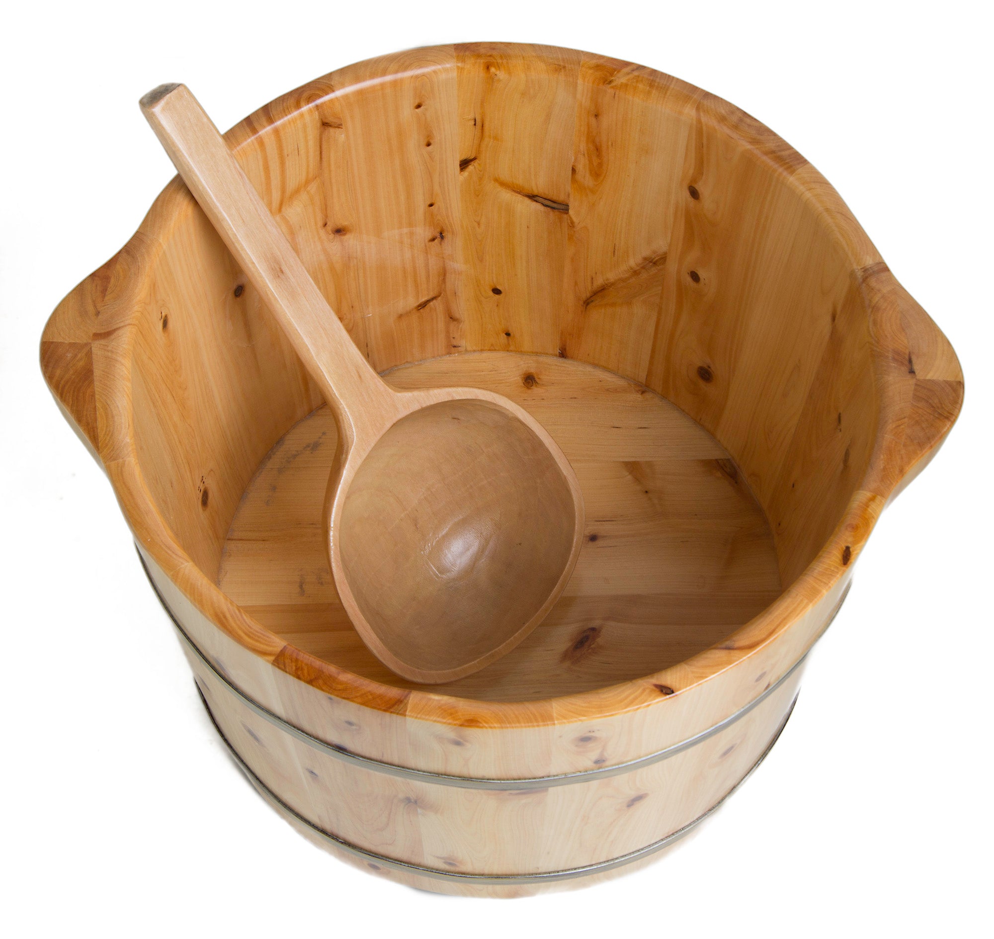 ALFI AB6604 Round Wooden Cedar Foot Soaking Tub