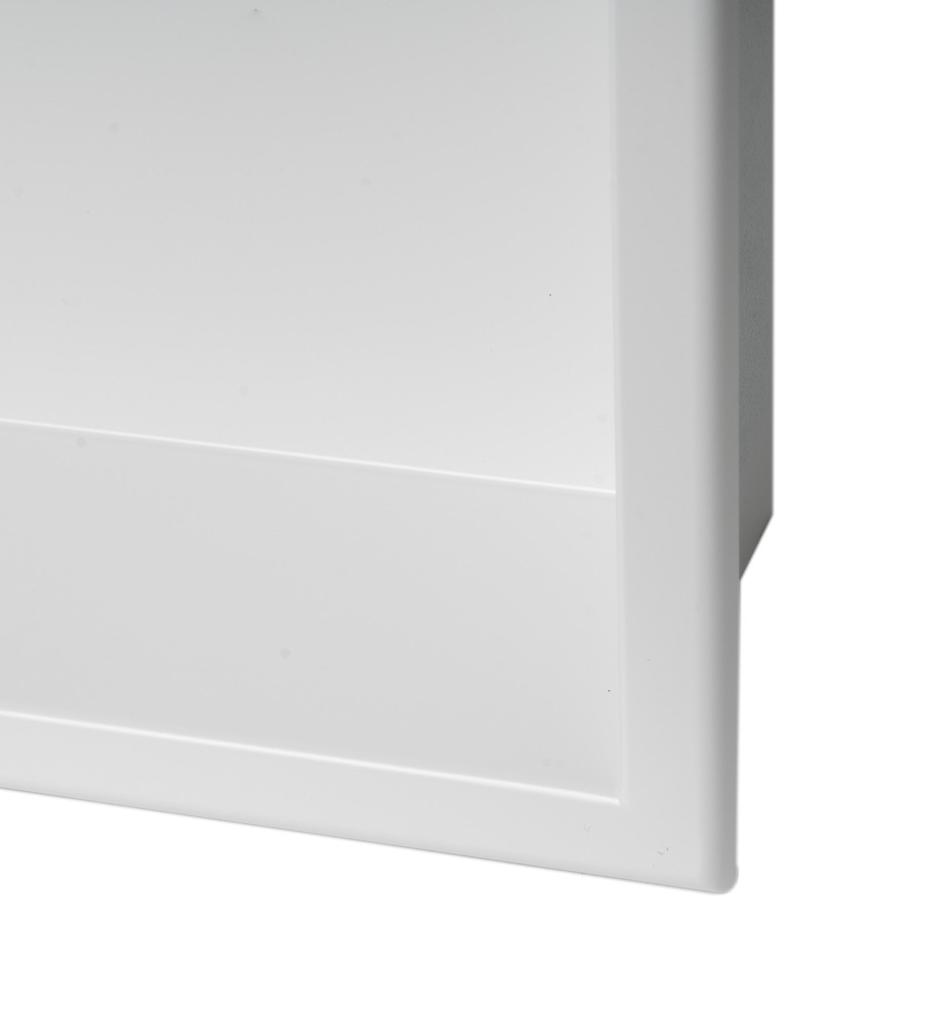 ALFI ABNC2412-W 24 x 12 White Matte Stainless Steel Horizontal Single Shelf Bath Shower Niche