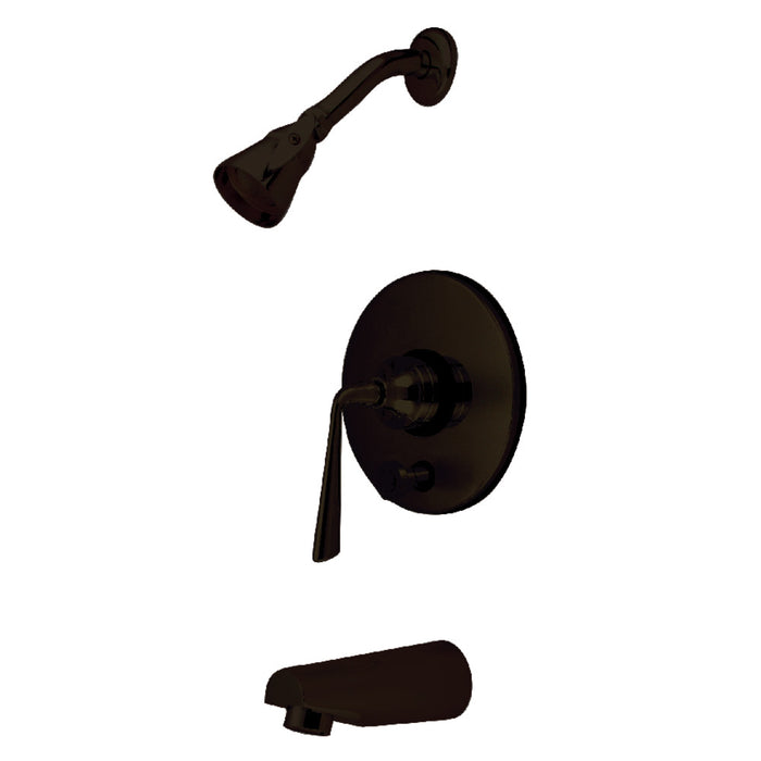 Kingston Brass KB86950ZL Silver Sage Single-Handle Pressure Balanced Tub and Shower Faucet, Oil Rubbed Bronze