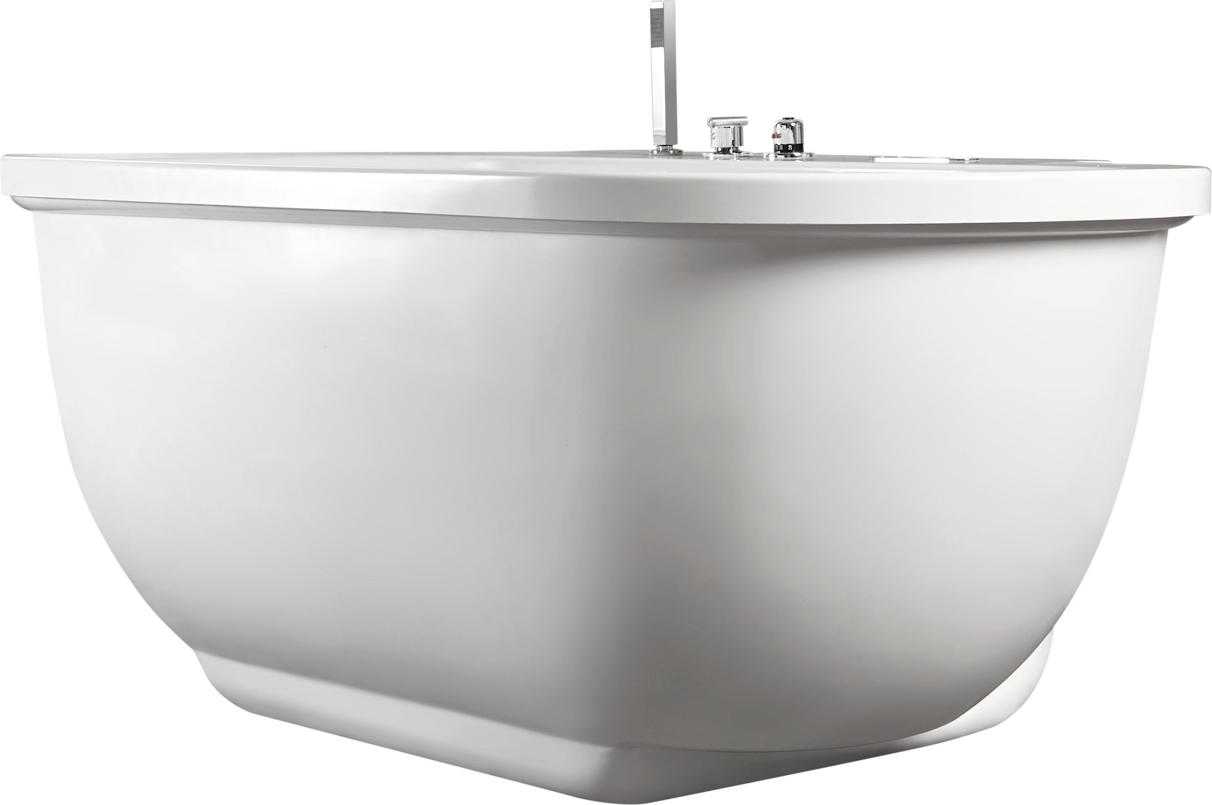 EAGO AM128ETL 6 ft Acrylic White Whirlpool Bathtub with Fixtures