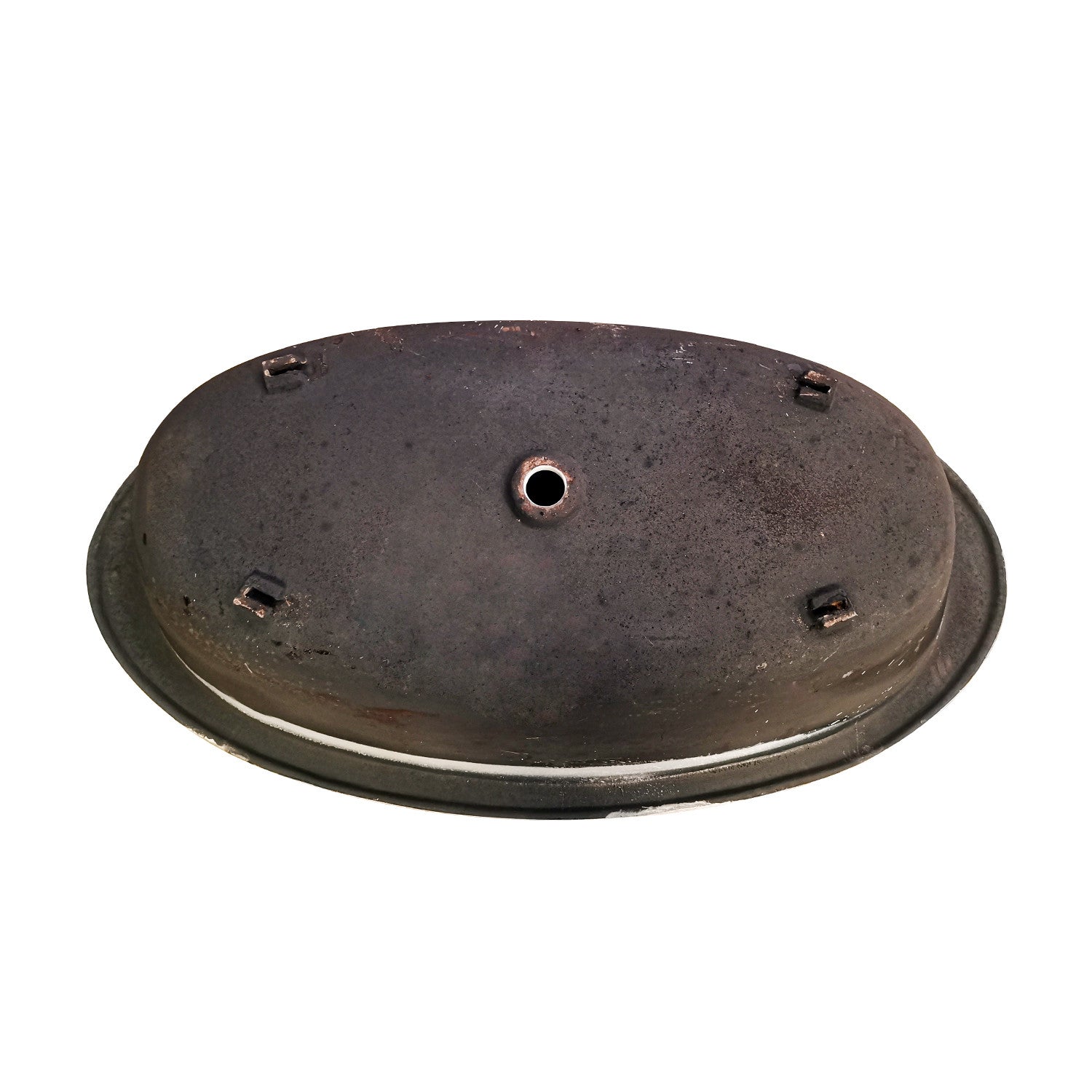 Aqua Eden VCTPN653517 65" Cast Iron Oval Drop-In Tub with Center Drain, White