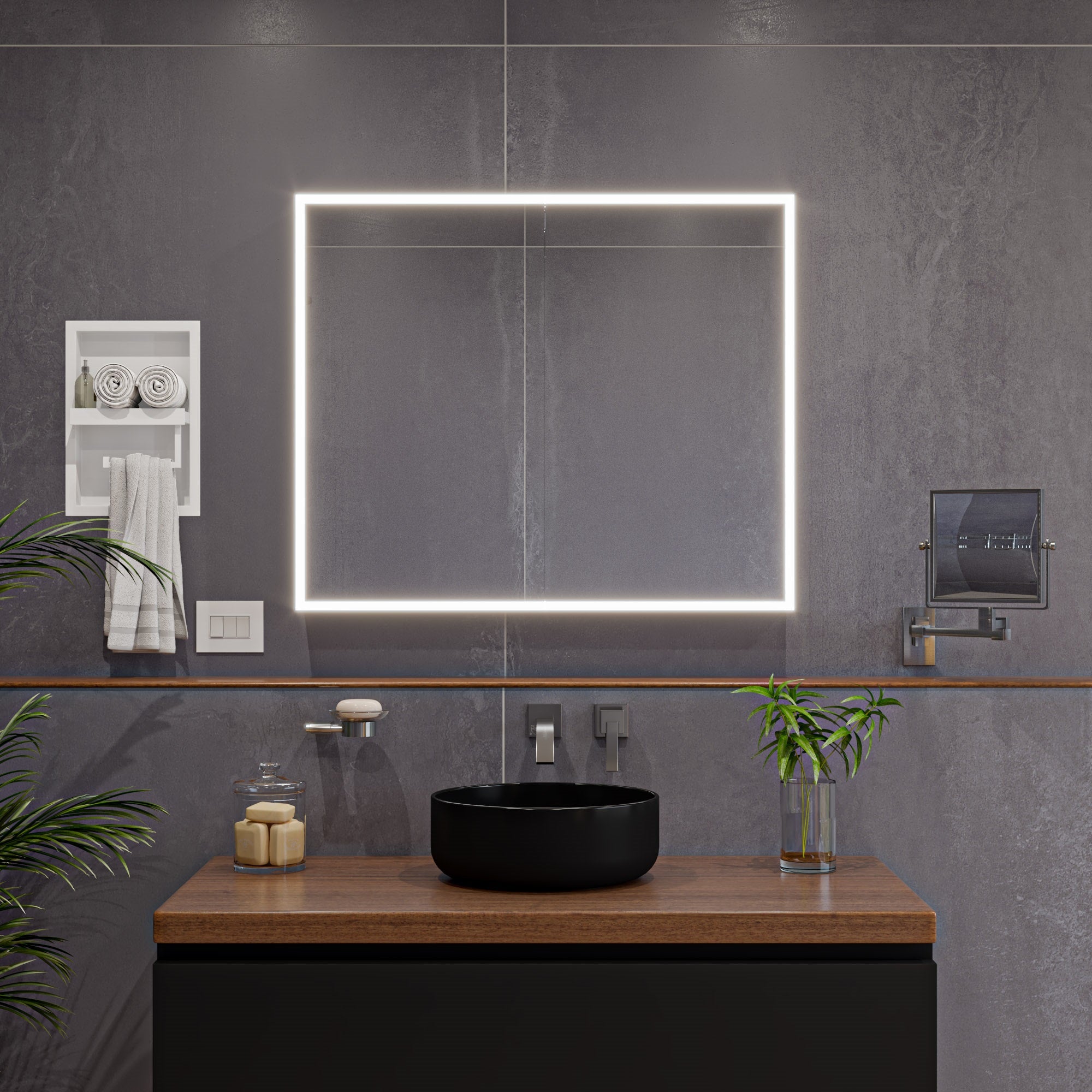 ALFI ABC907-BM Black Matte 15" Round Above Mount Ceramic Sink