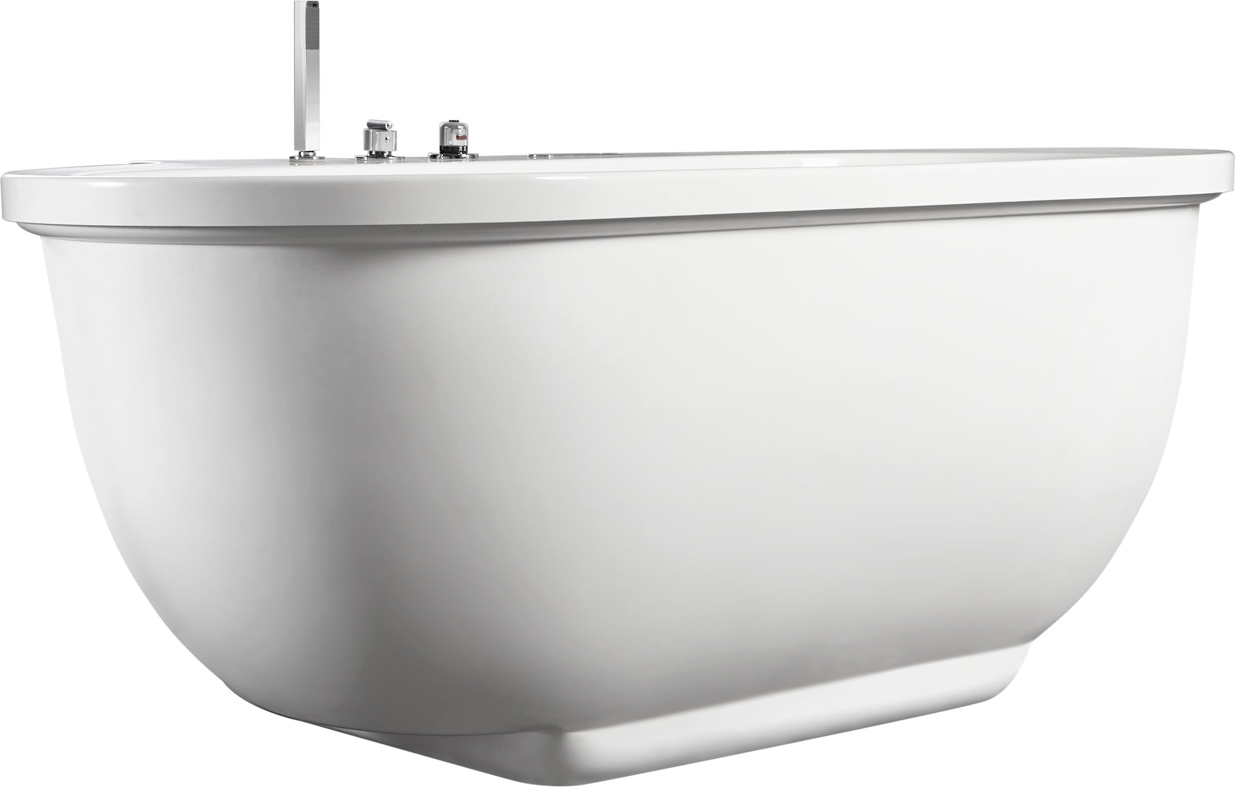EAGO AM128ETL 6 ft Acrylic White Whirlpool Bathtub with Fixtures