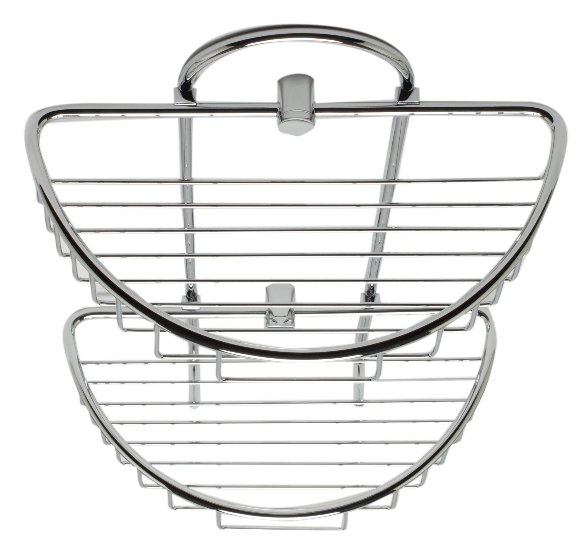 ALFI AB9534 Polished Chrome Wall Mounted Double Basket Shower Shelf Bathroom Accessory