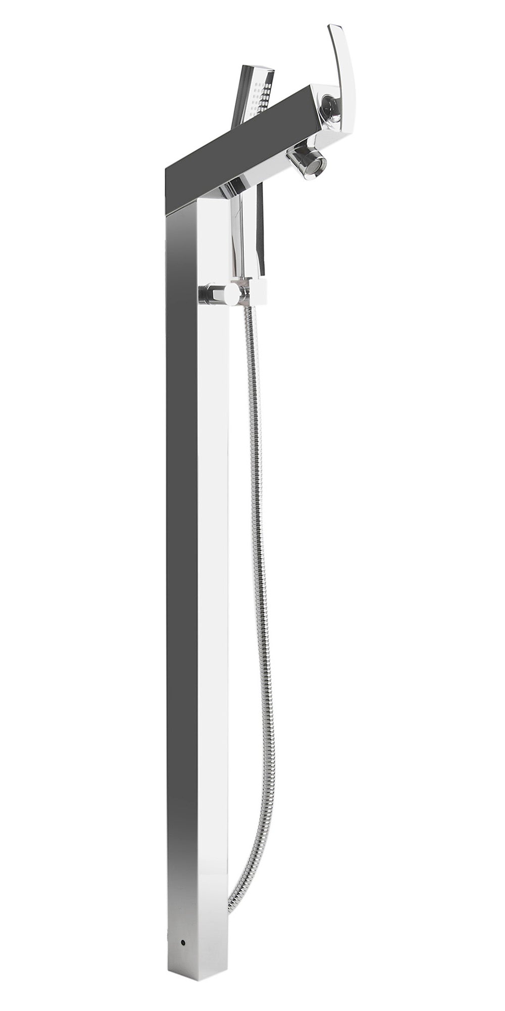 ALFI AB2728-PC Polished Chrome Floor Mounted Tub Filler + Mixer /w additional Hand Held Shower Head