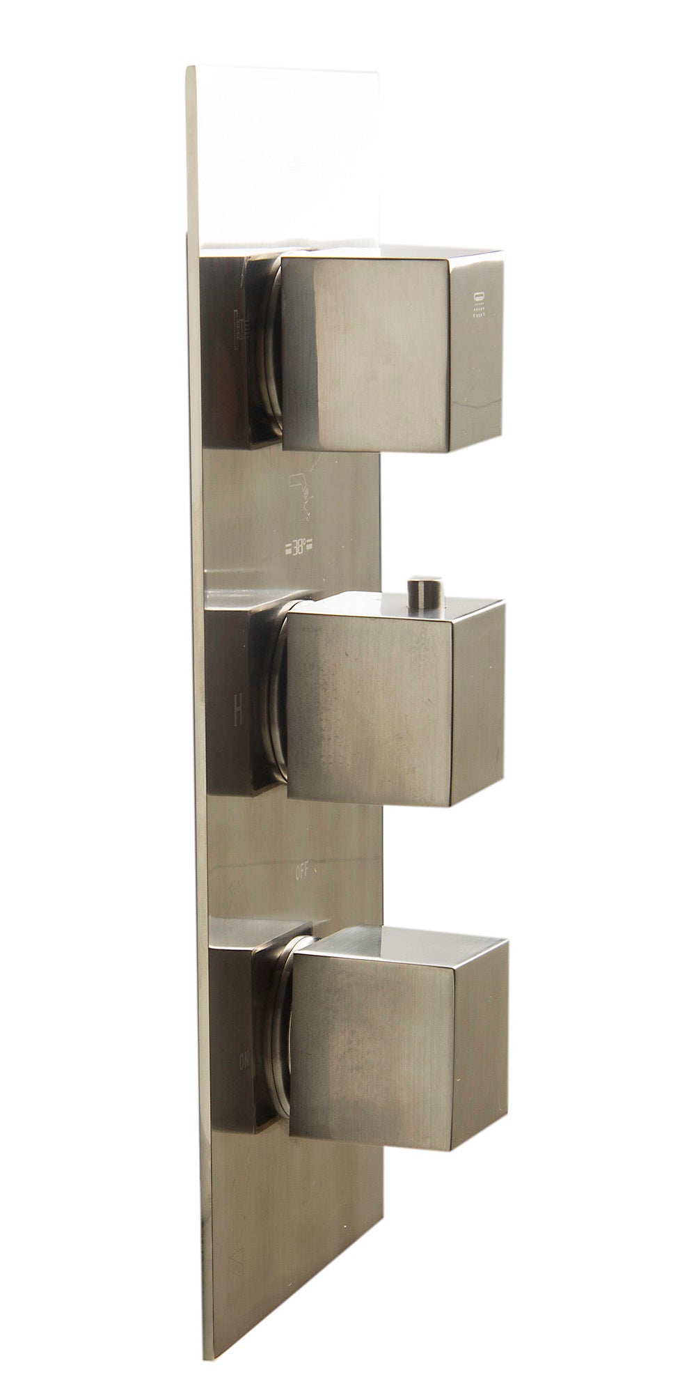 ALFI AB2901-BN Brushed Nickel Concealed 4-Way Thermostatic Valve Shower Mixer /w Square Knobs