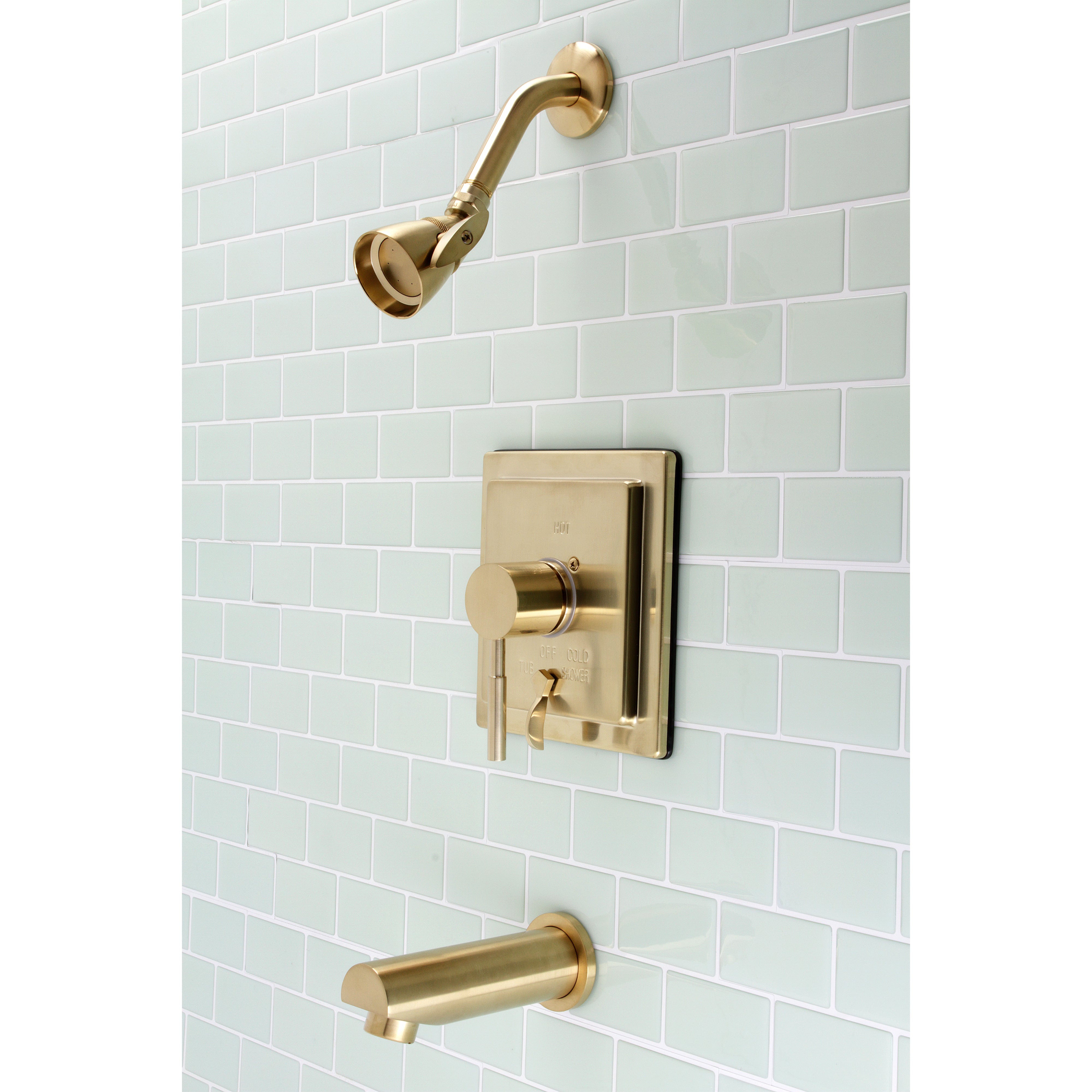 Kingston Brass KB86570DL Concord Single-Handle Pressure Balanced Tub and Shower Faucet, Brushed Brass