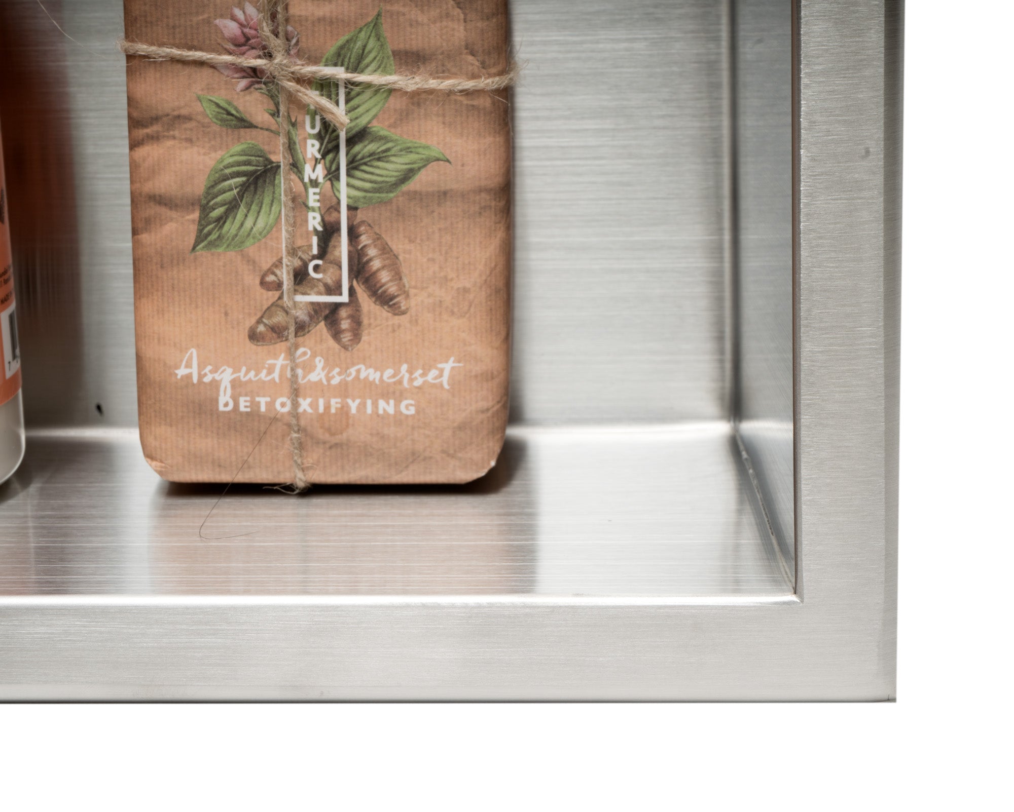 ALFI ABN1224-BSS 12 x 24 Brushed Stainless Steel Vertical Double Shelf Bath Shower Niche