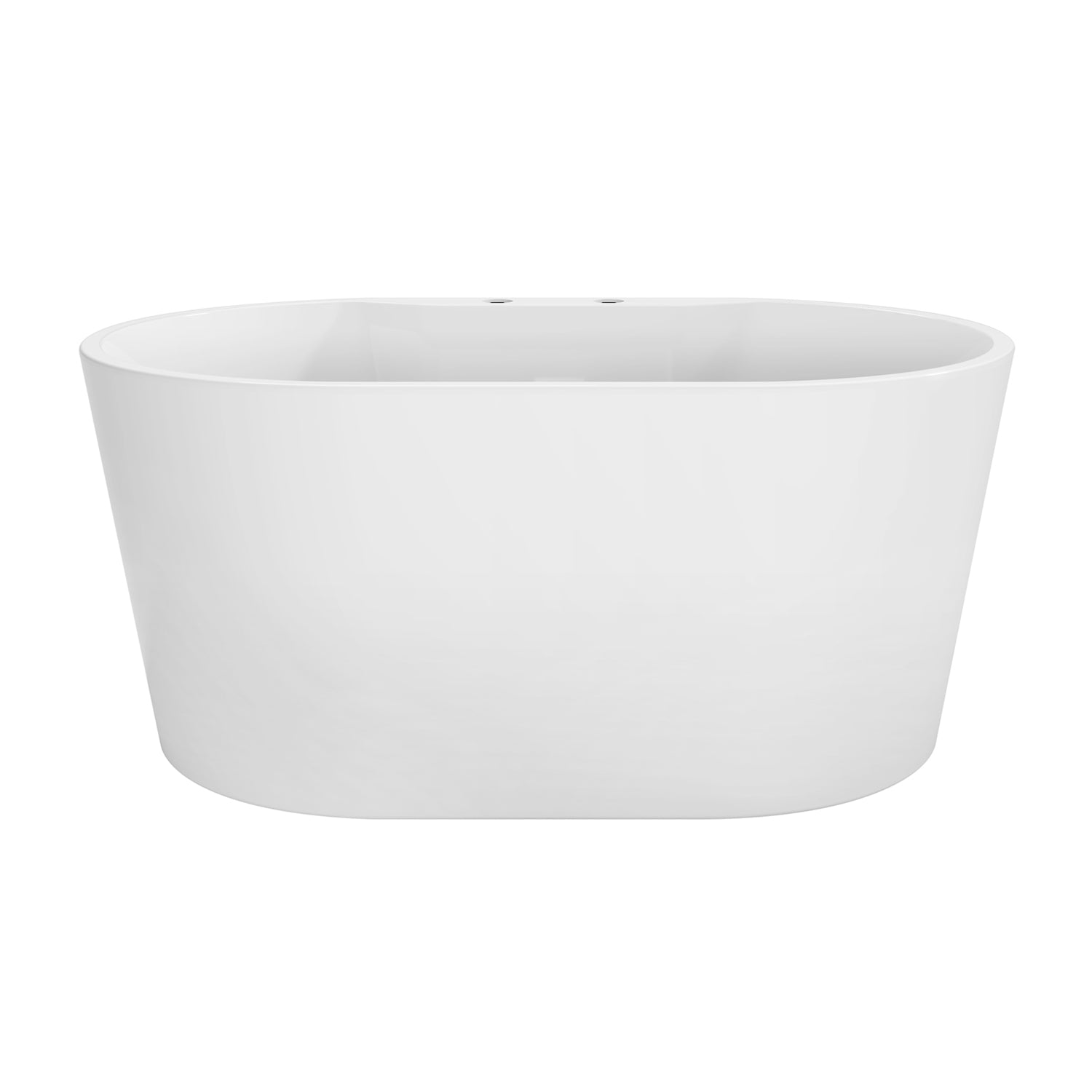 Kingston Brass VT7DE513423 51" Acrylic Oval Double Ended Freestanding Tub with Drain, Glossy White