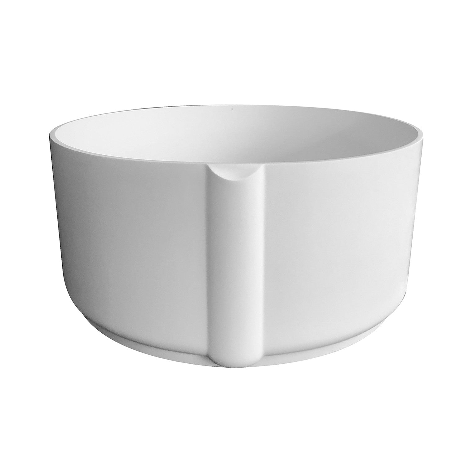 Kingston Brass VRTRO515224 51" Solid Surface Round Double Ended Freestanding Tub with Drain, Matte White
