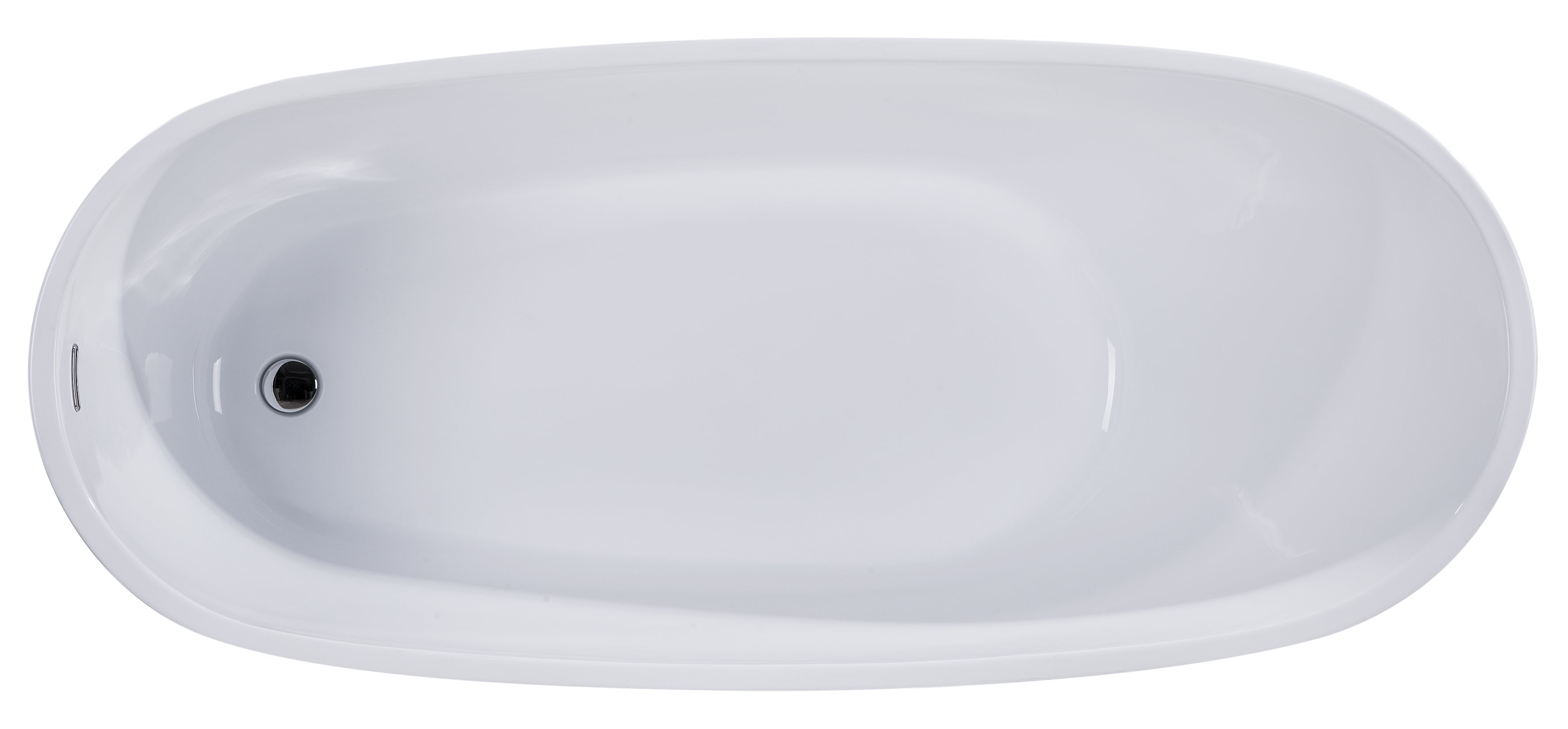 ALFI AB8826 68 inch White Oval Acrylic Free Standing Soaking Bathtub