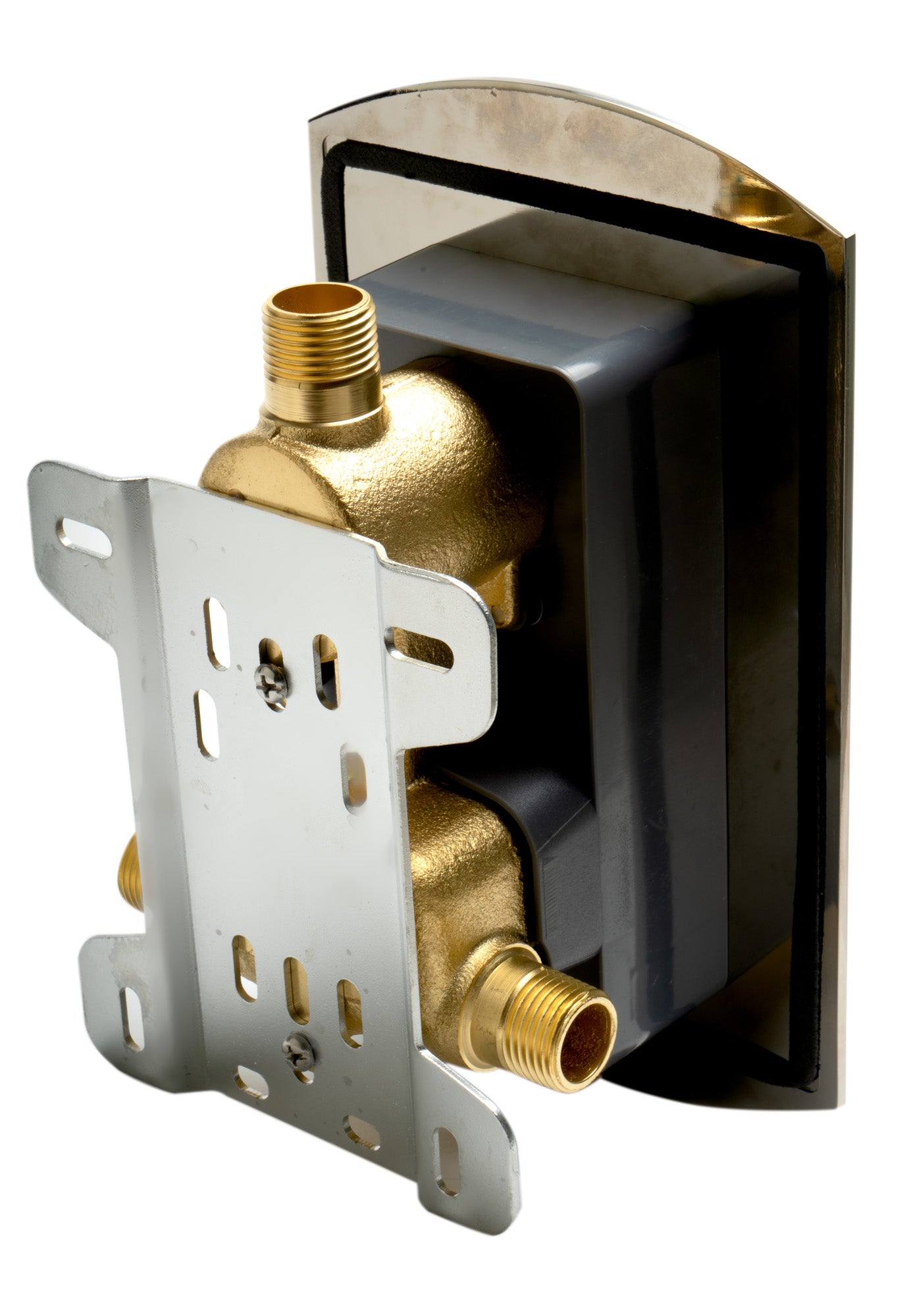 ALFI AB3809-BN Brushed Nickel Round Knob 1 Way Thermostatic Shower Mixer
